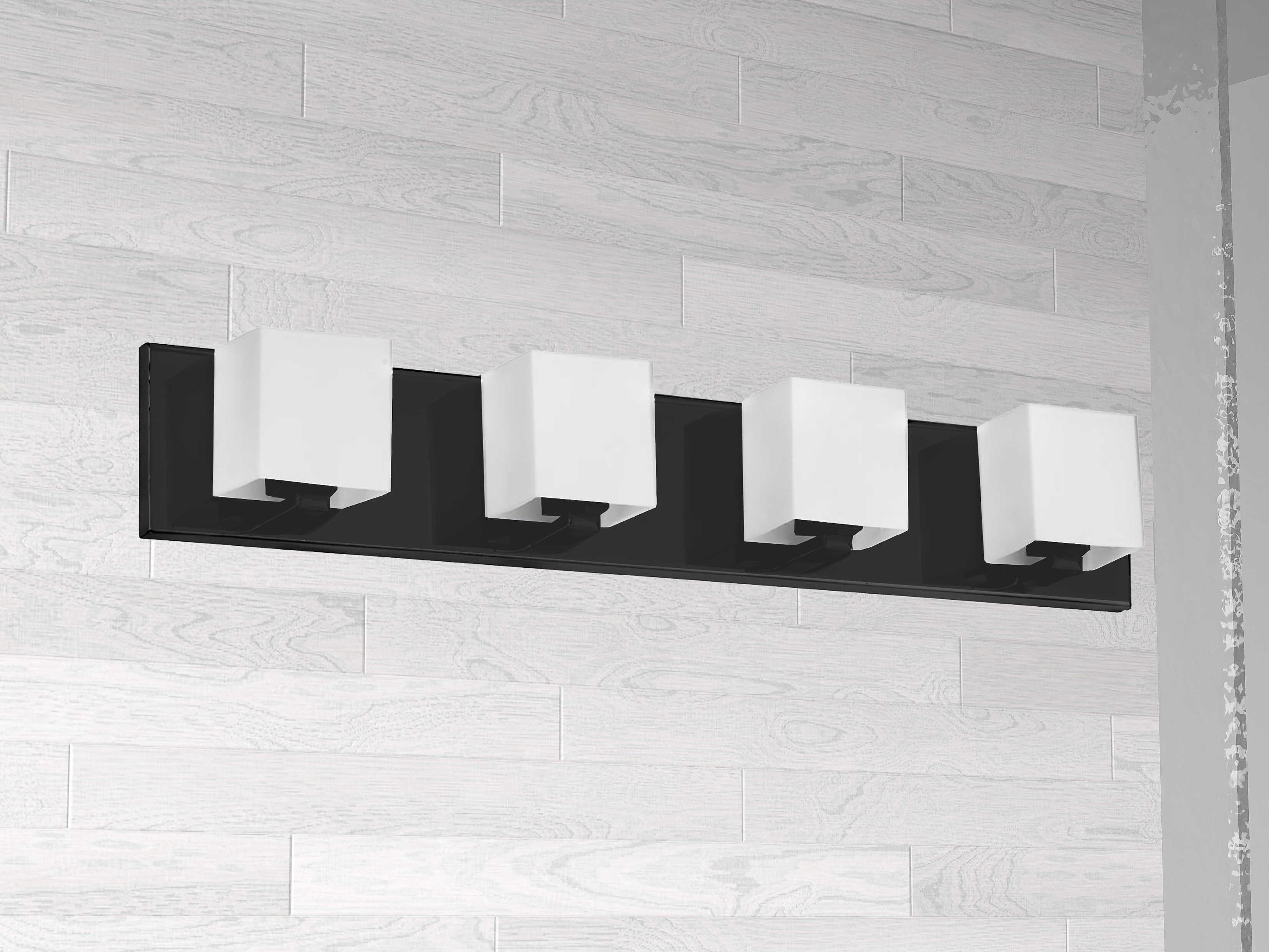 Dainolite Verona 4-Light Matte Black Vanity Light