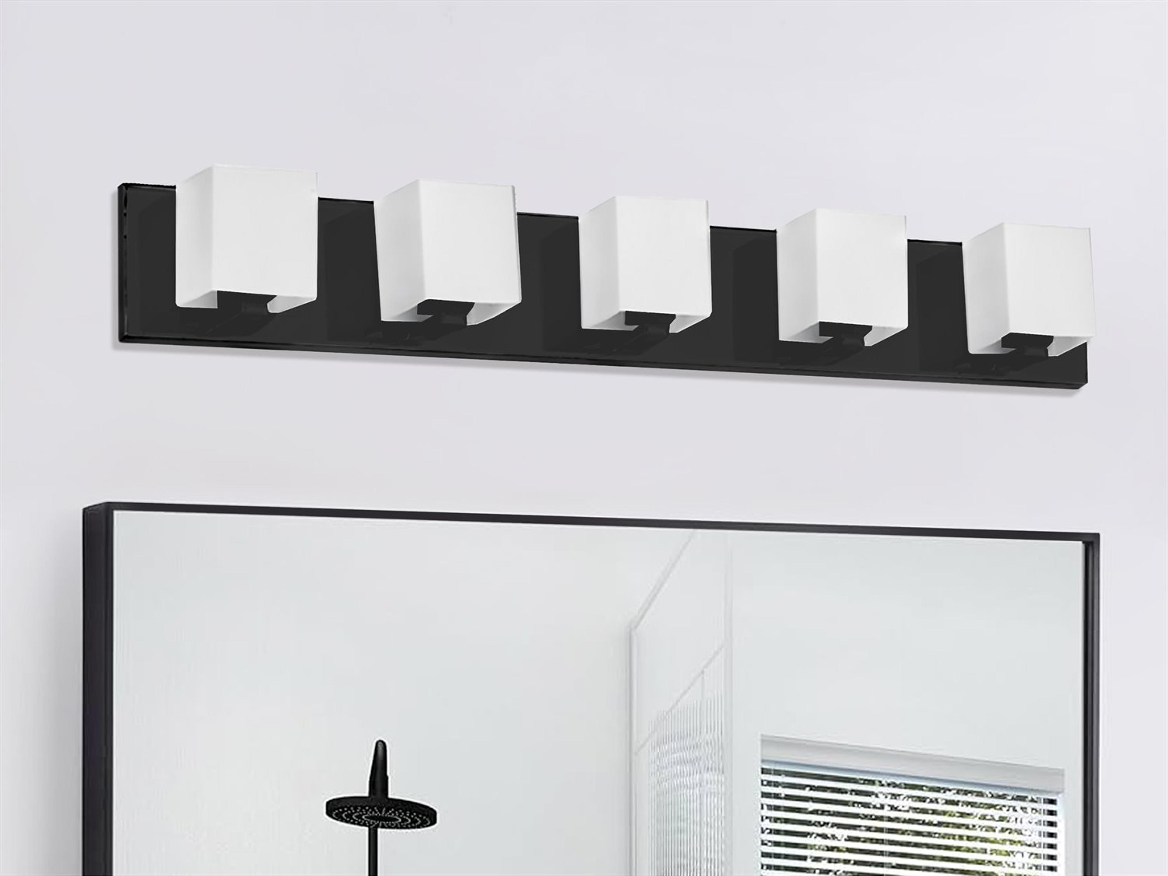 Dainolite Verona 5-Light Matte Black Vanity Light