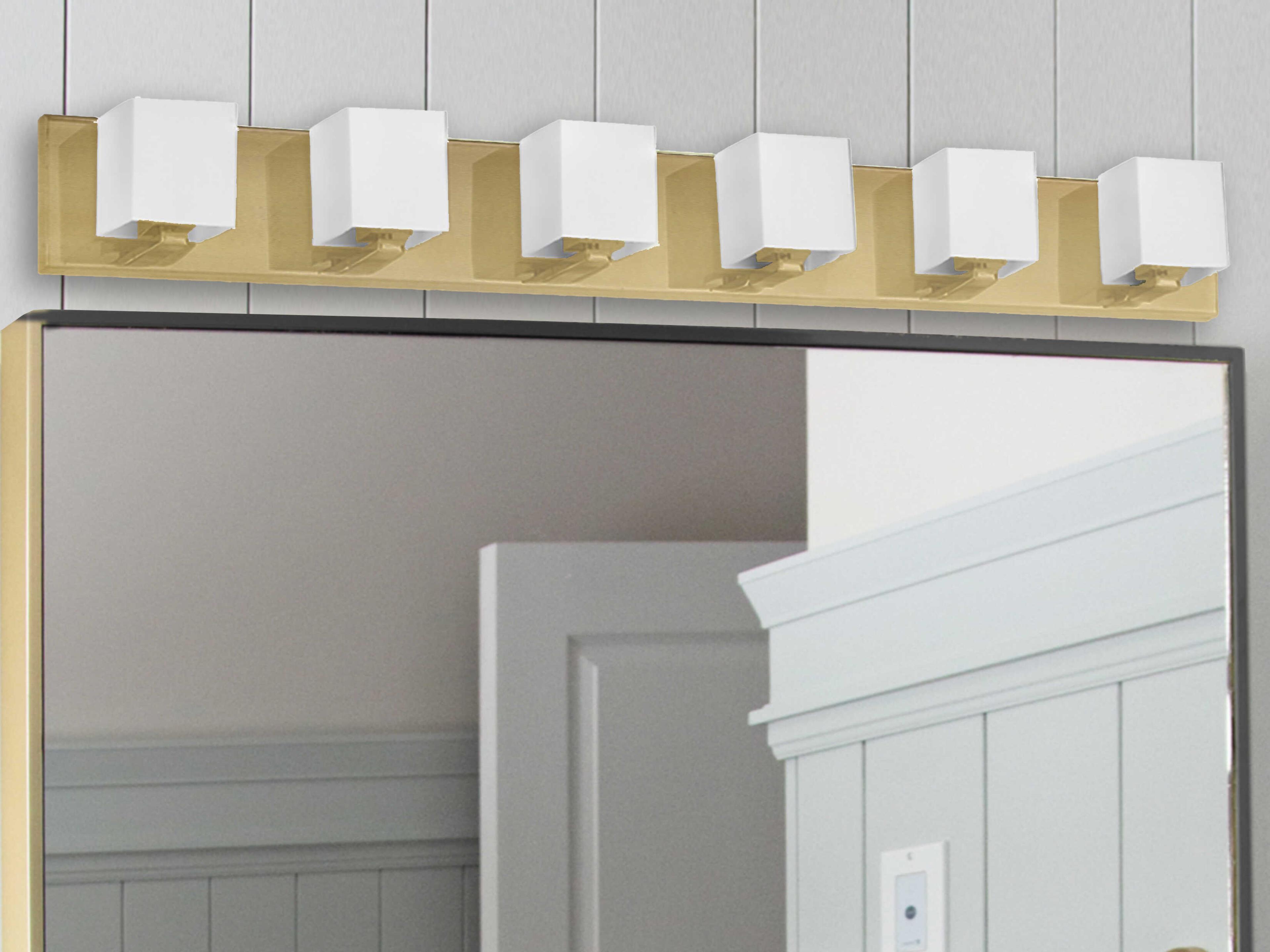 Dainolite Verona 6-Light Aged Brass Vanity Light