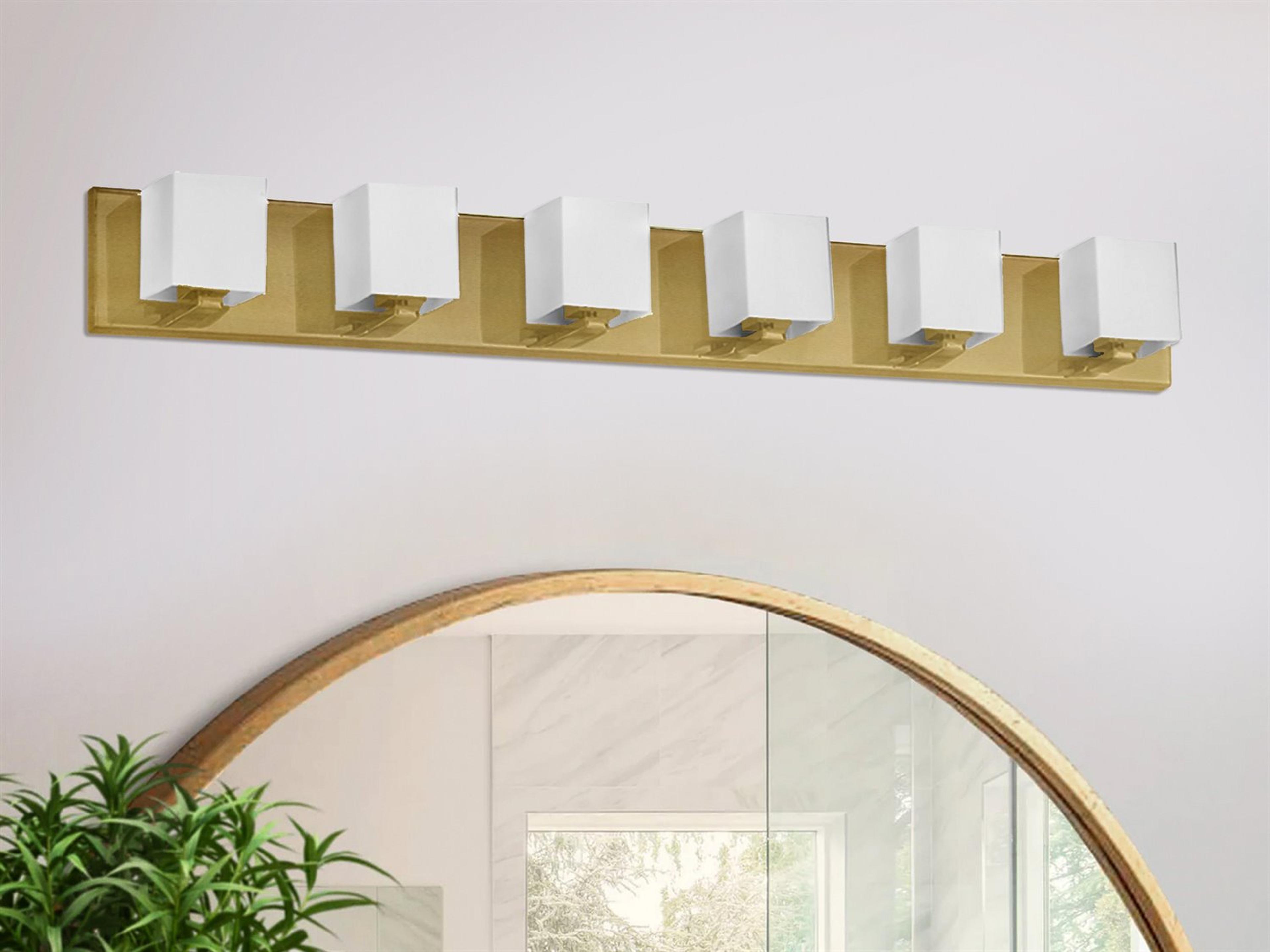 Dainolite Verona 6-Light Aged Brass Vanity Light