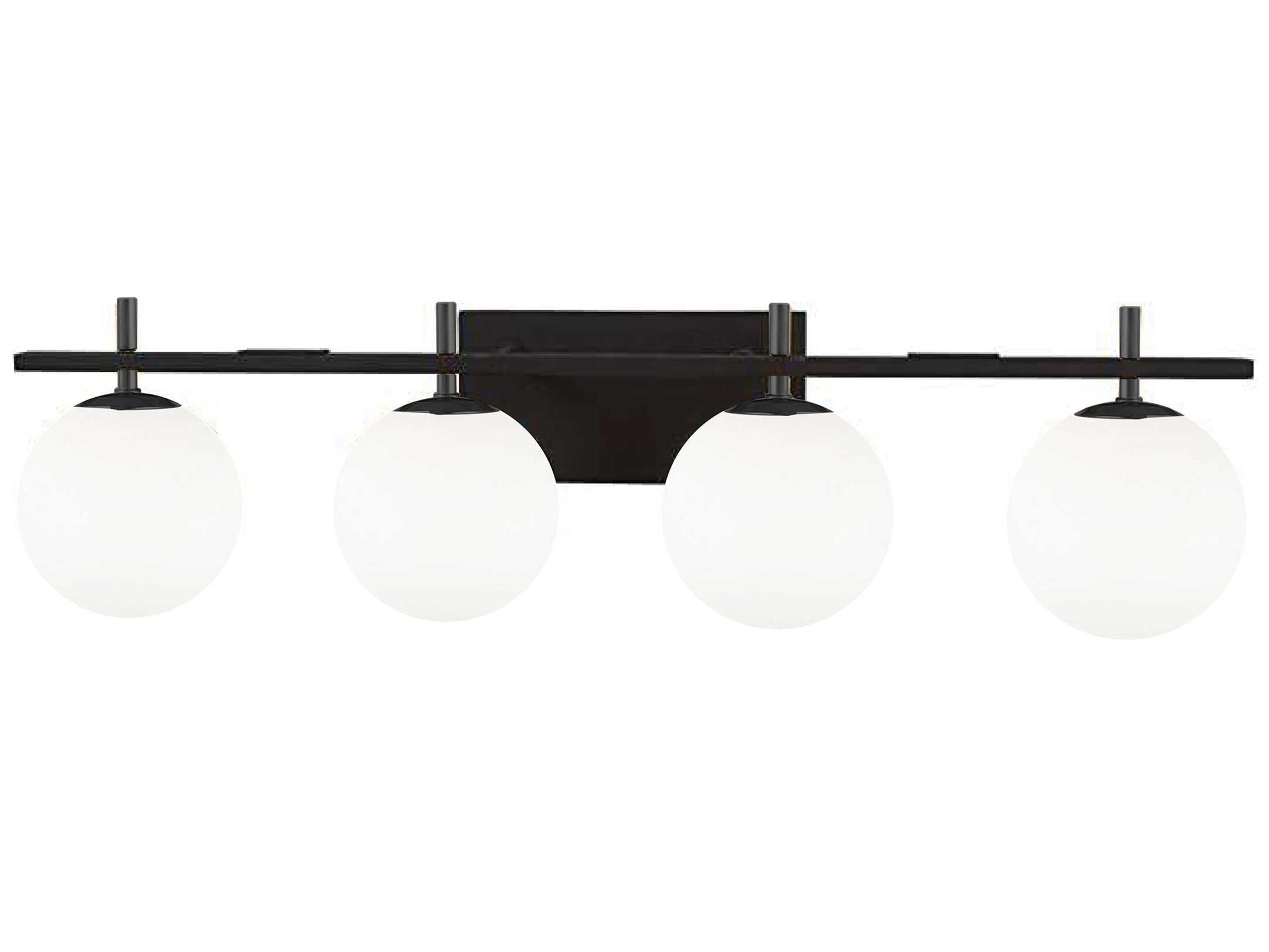 Vivaldi 4-Light Matte Black Vanity Light