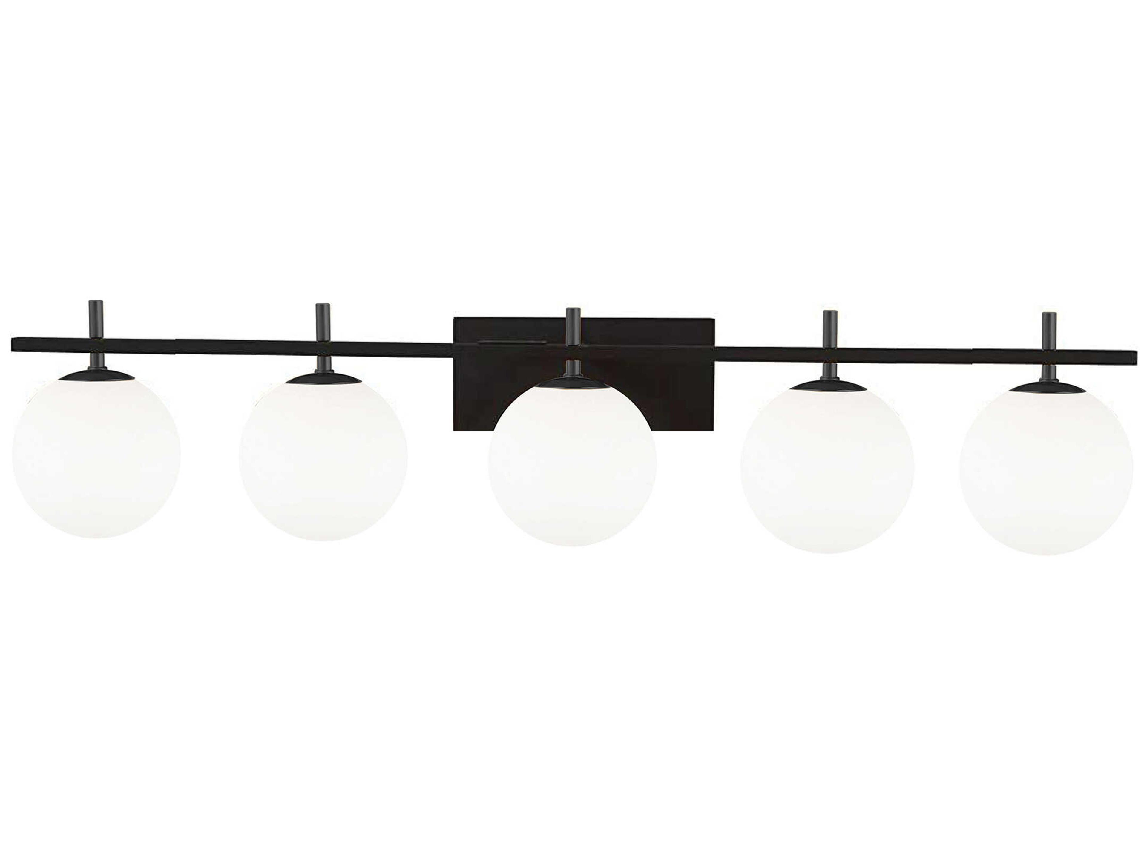 Vivaldi 5-Light Matte Black Vanity Light