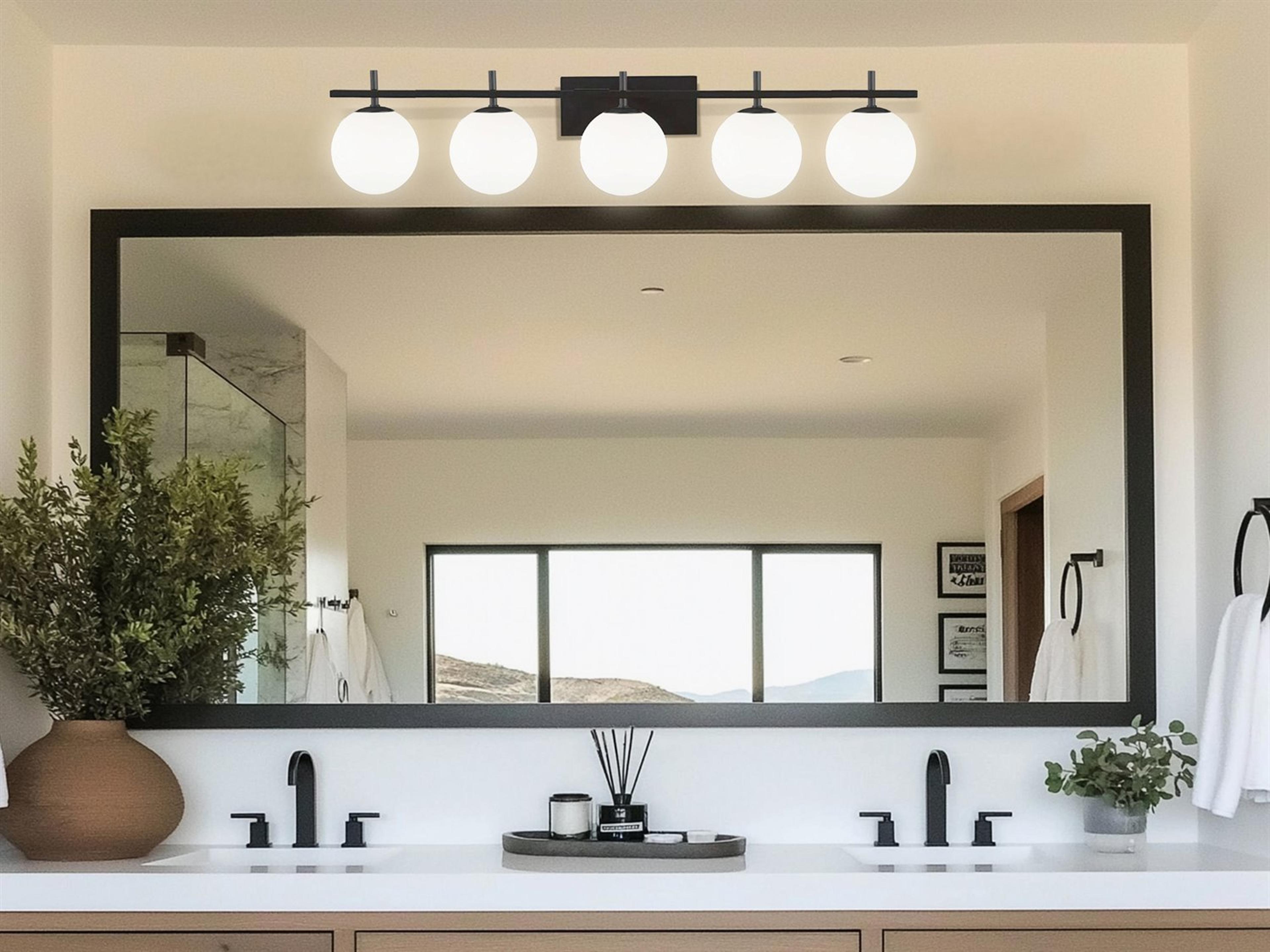 Dainolite Vivaldi 5-Light Matte Black Vanity Light