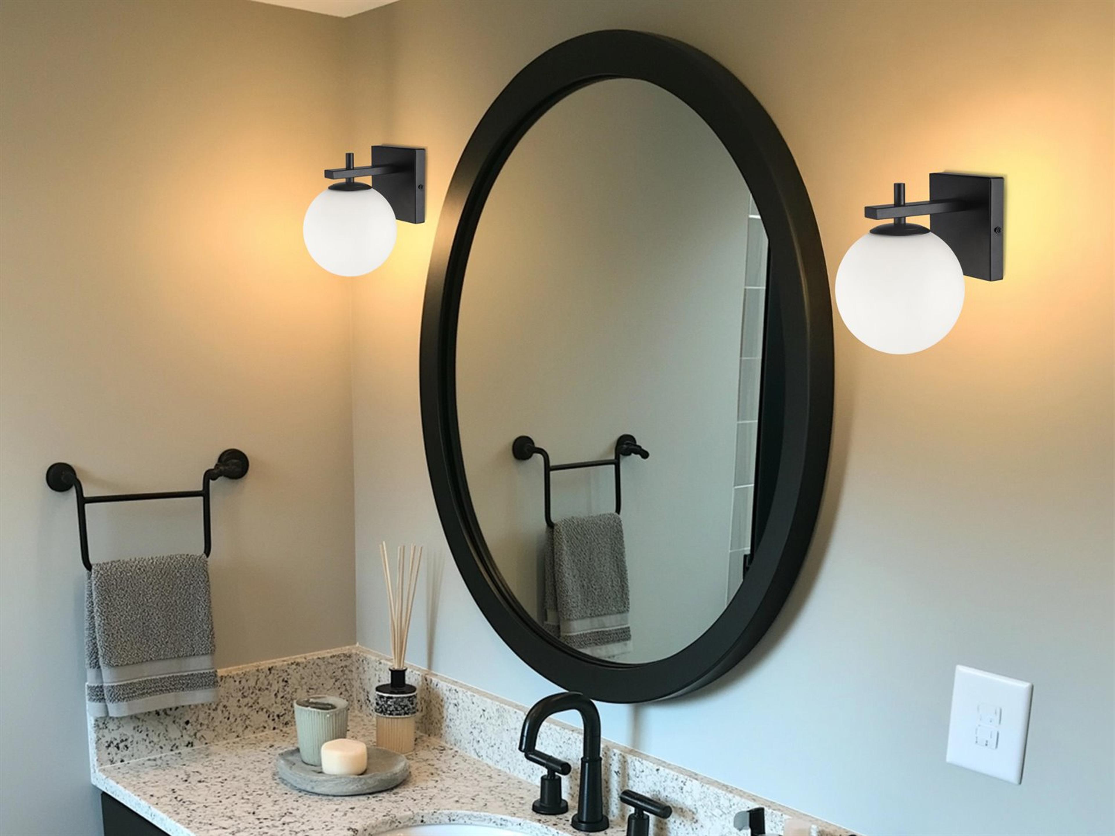 Dainolite Vivaldi 1-Light Matte Black Wall Sconce