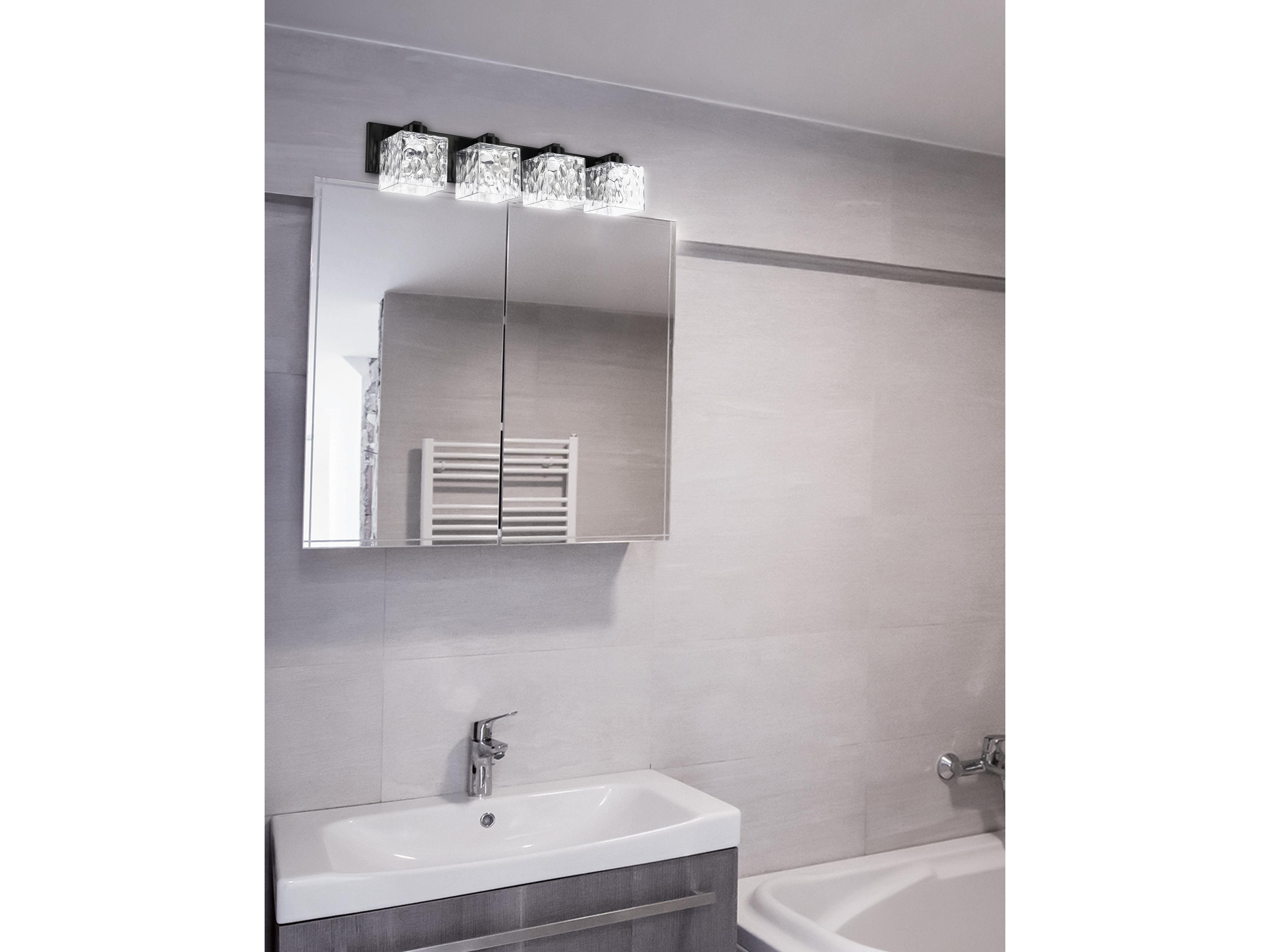 Dainolite Veda 4-Light Matte Black Vanity Light