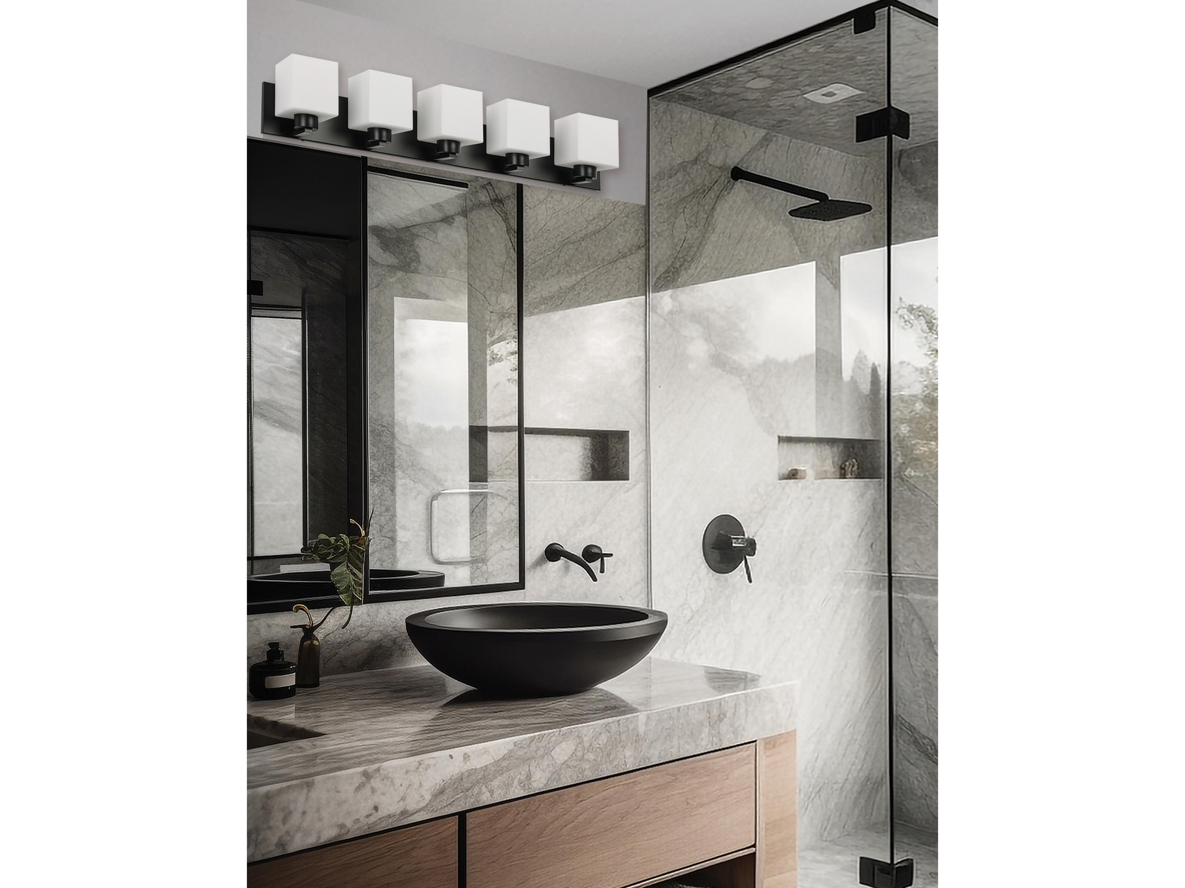 Dainolite Veda 5-Light Matte Black Vanity Light