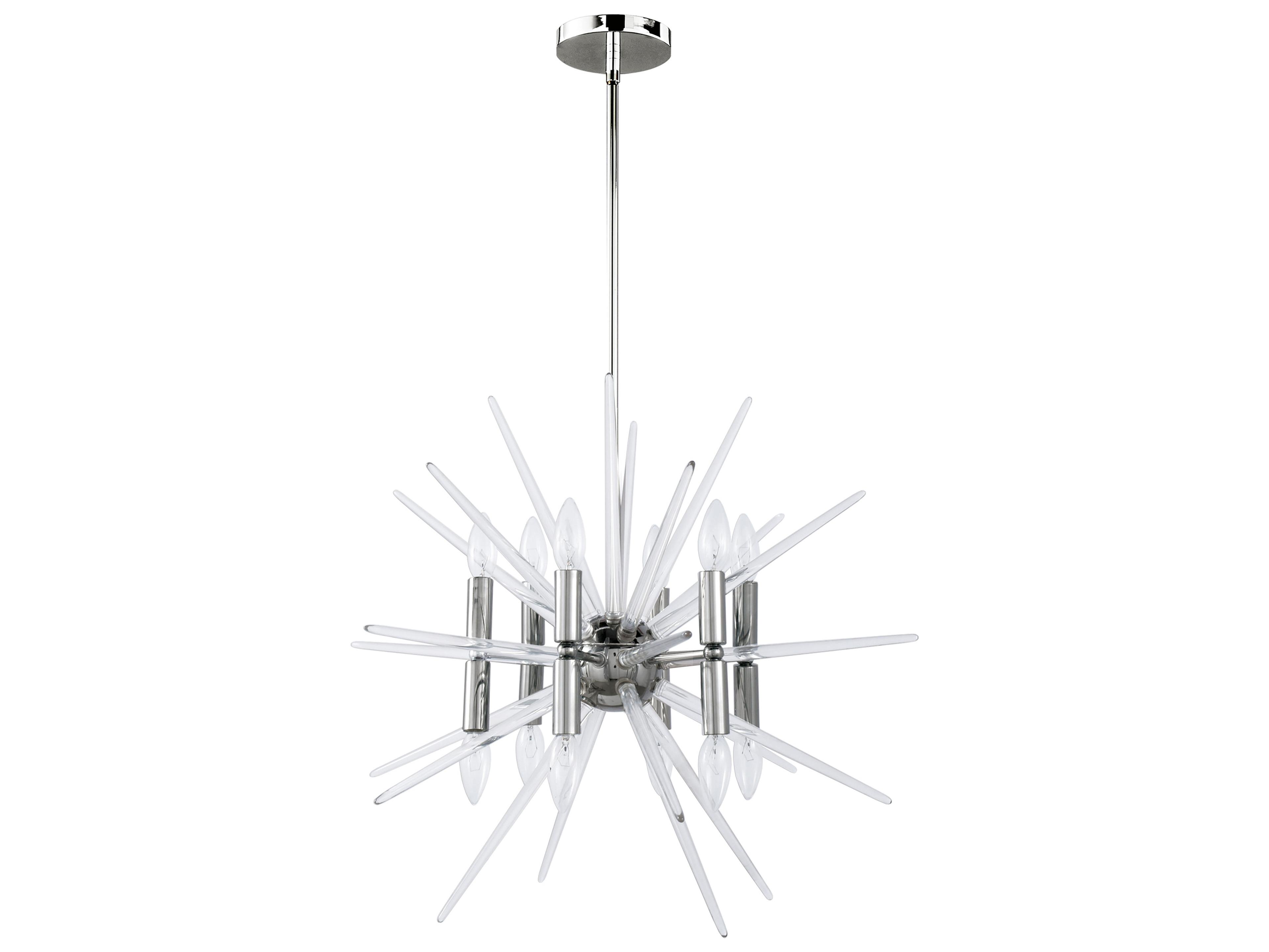 Vela 12-Light Polished Chrome Sputnik Chandelier