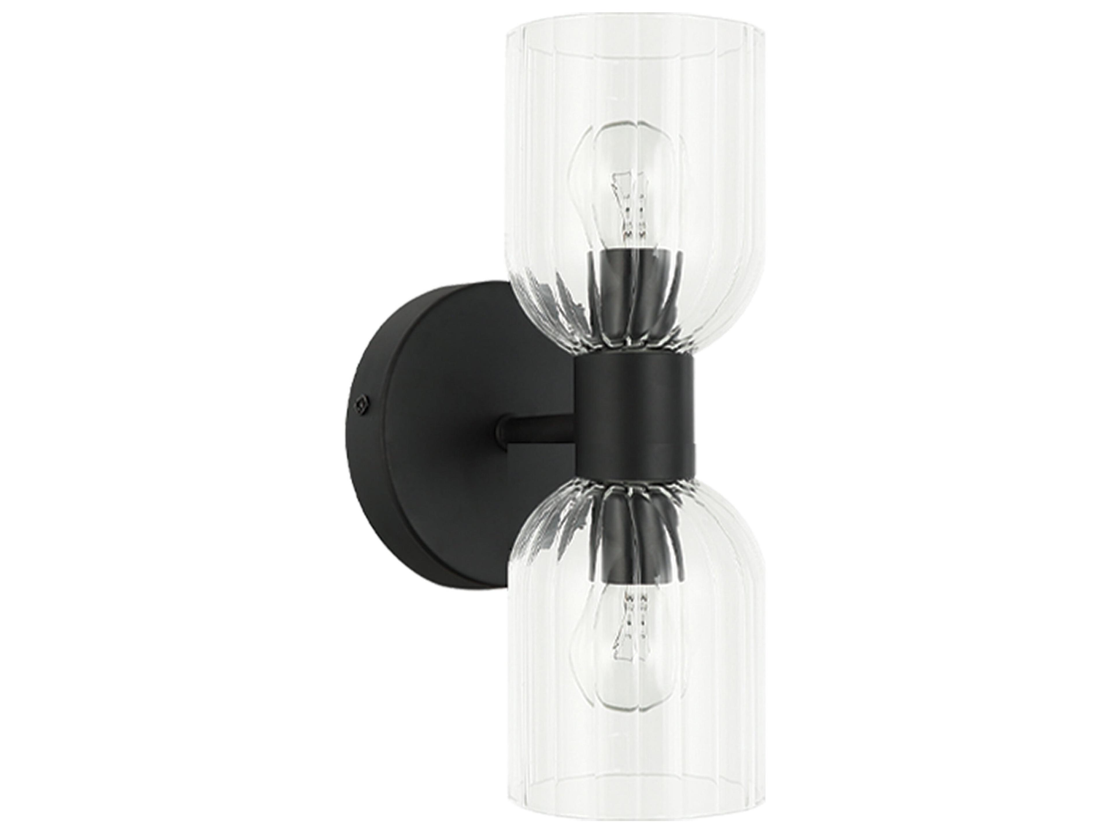 Vienna 2 Light Wall Sconce in Matte Black