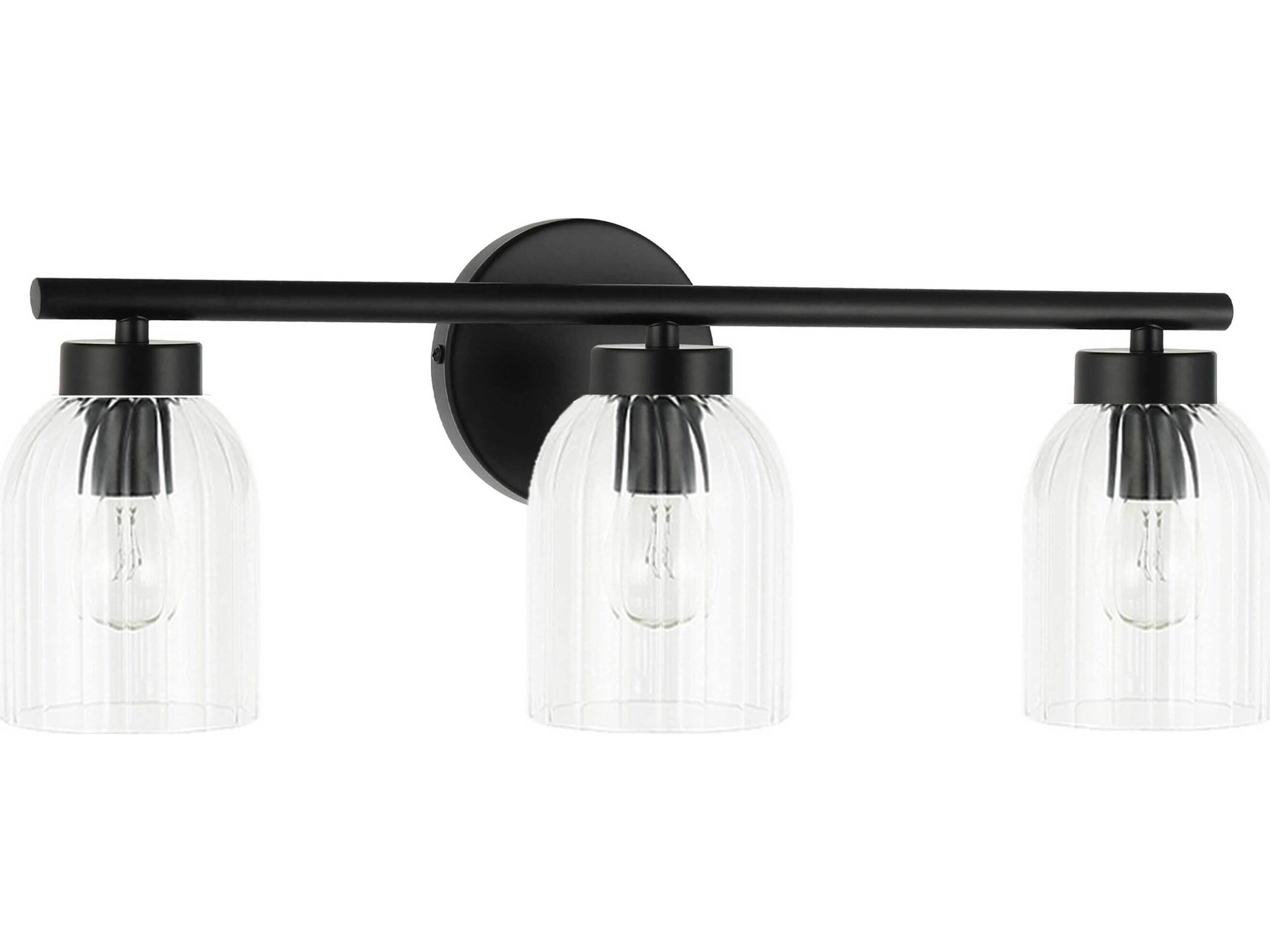 Vienna 3-Light Matte Black Vanity Light