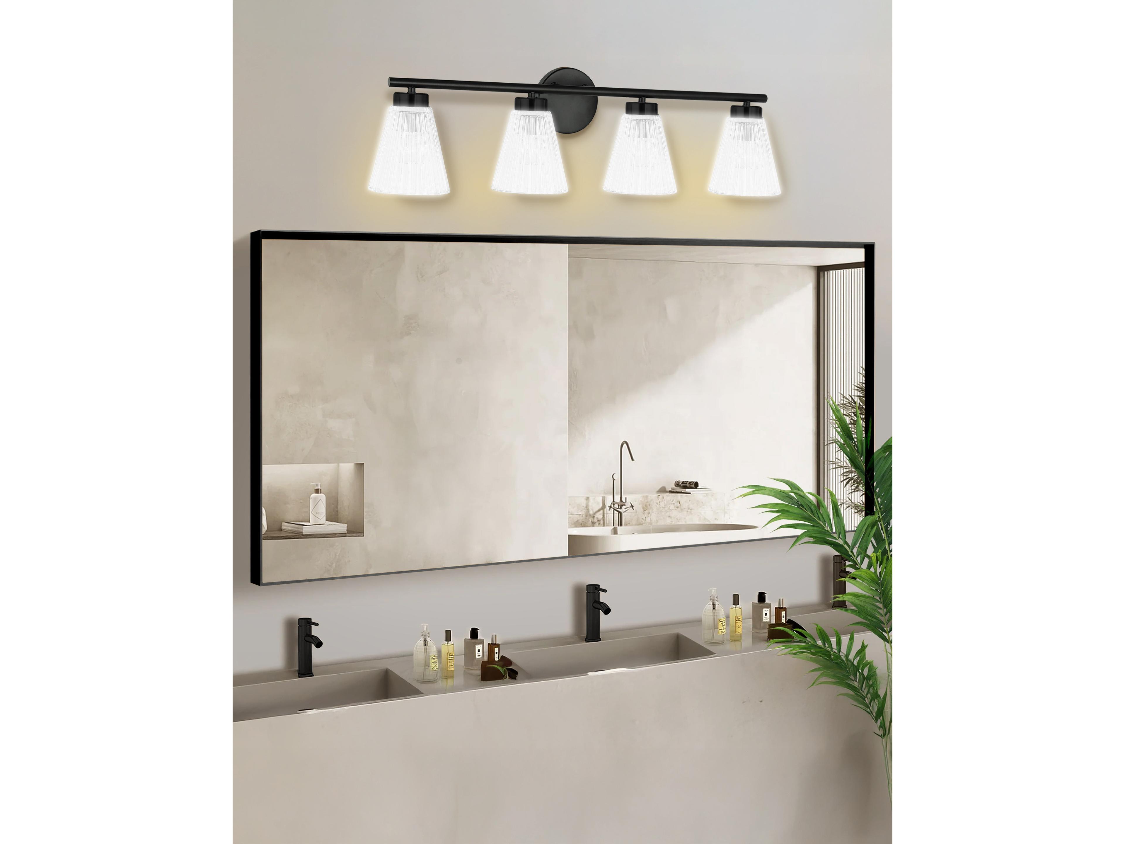 Dainolite Vienna 4-Light Matte Black Vanity Light