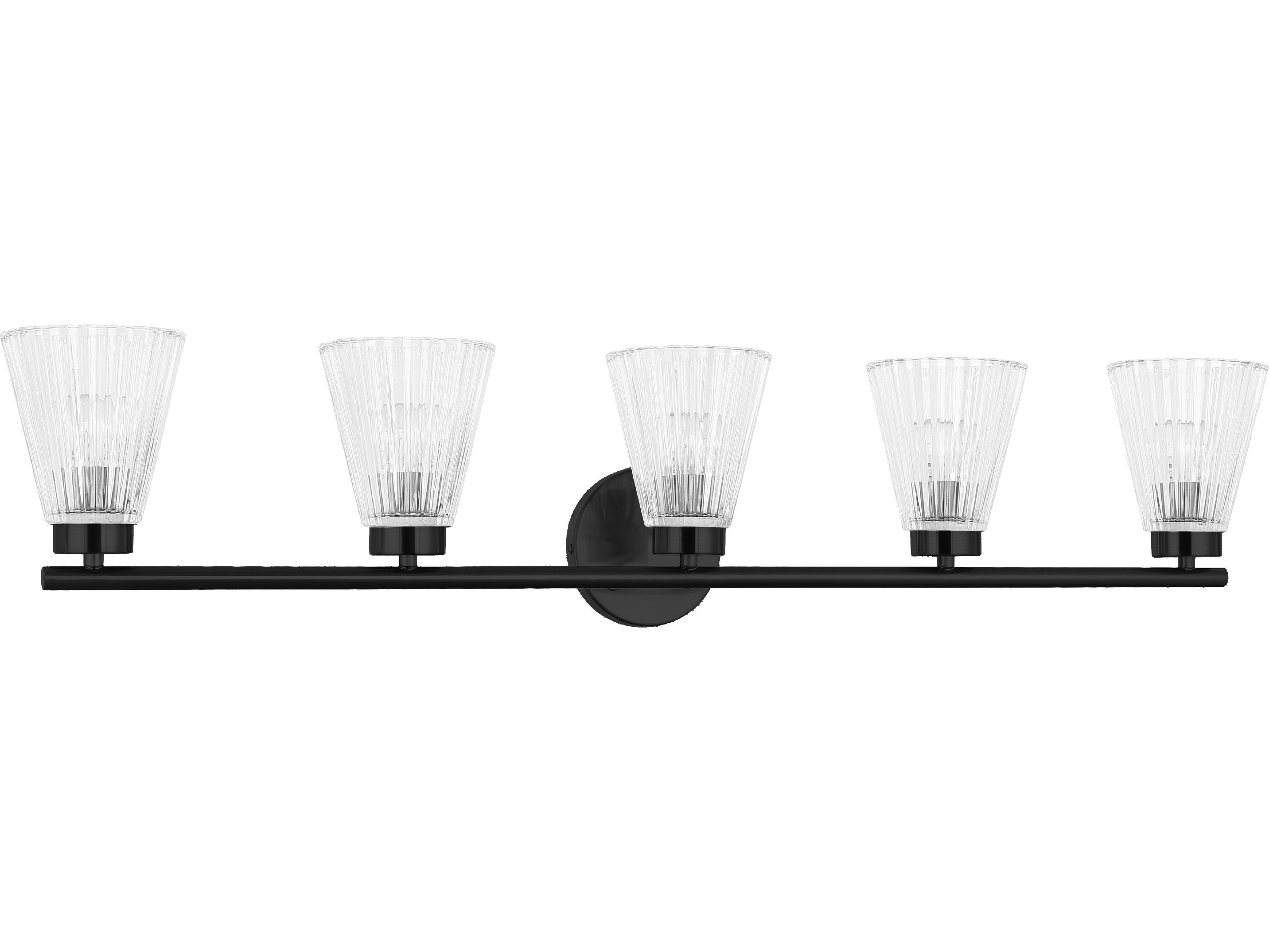 Vienna 5-Light Matte Black Vanity Light
