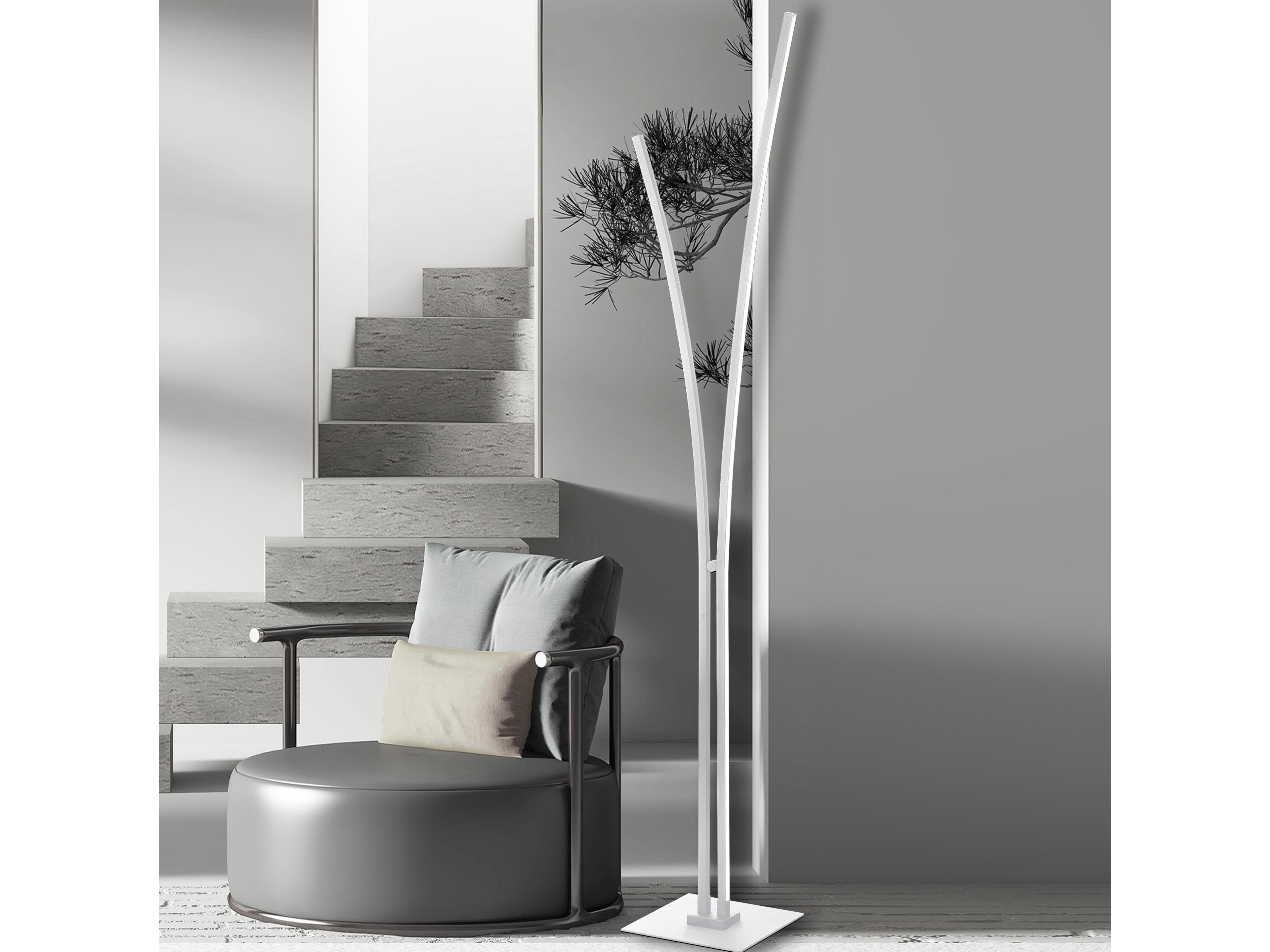 Dainolite Vincent Matte White Floor Lamp
