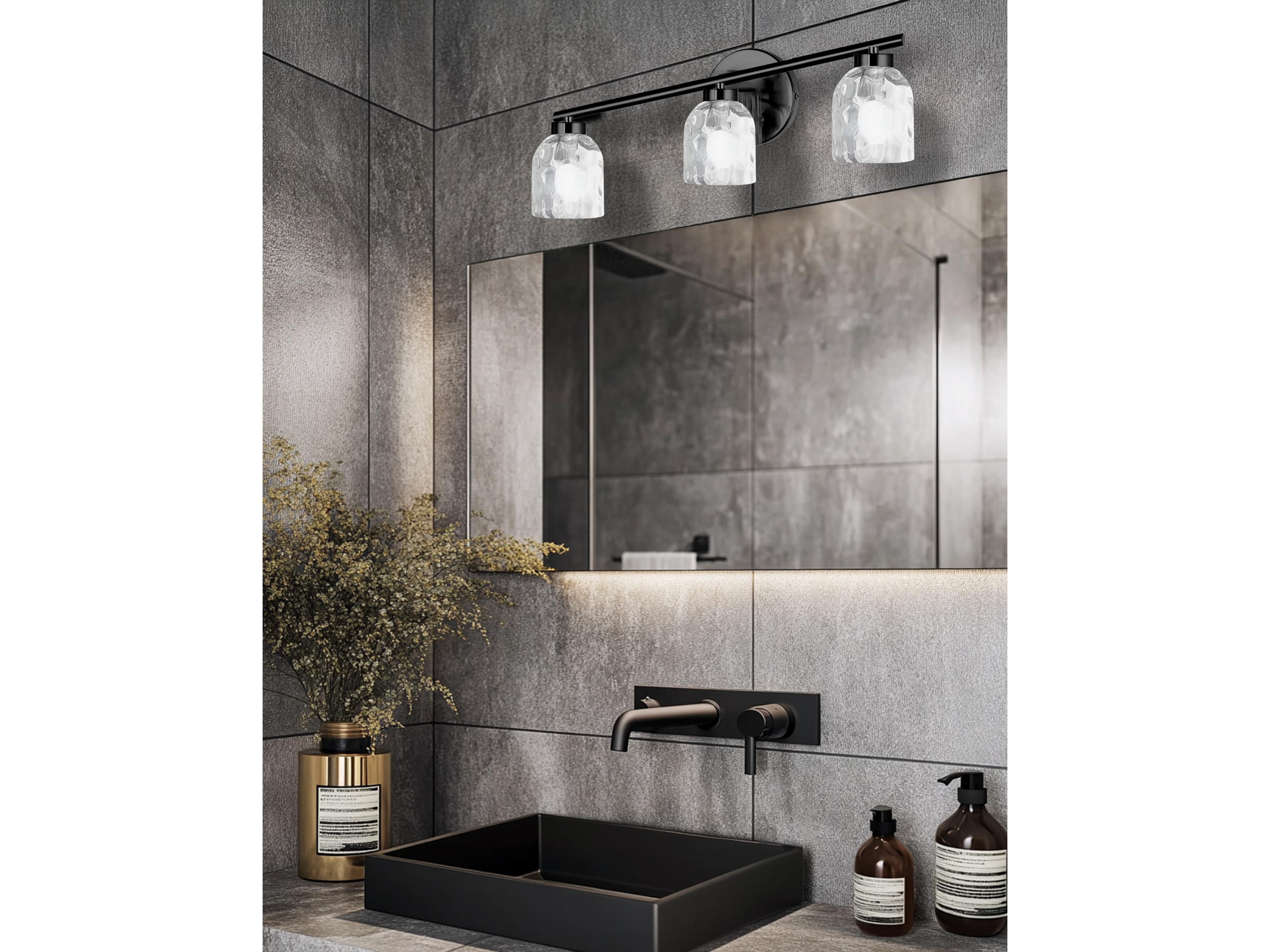 Dainolite Vallora 3-Light Aged Brass Vanity Light