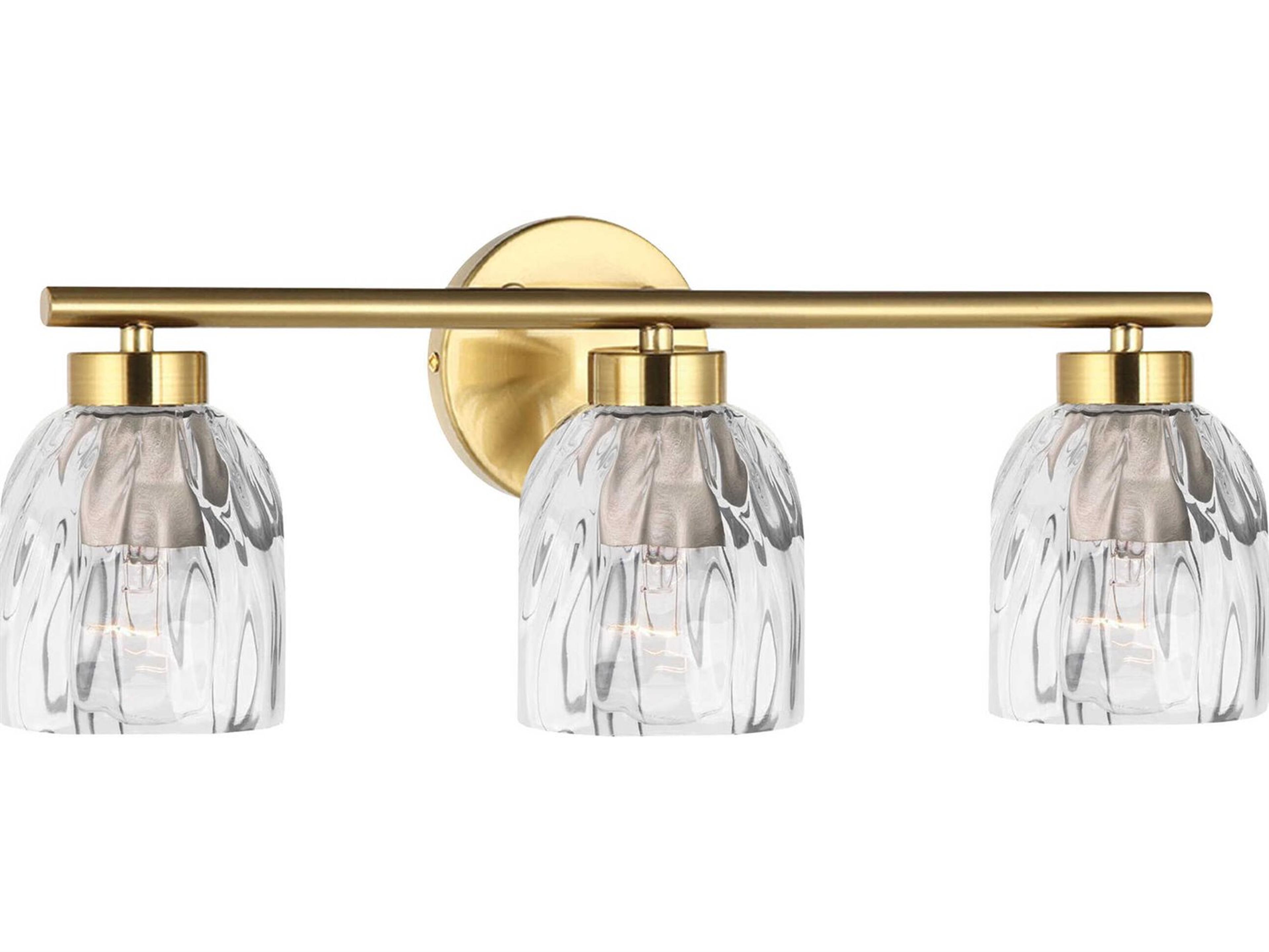 Dainolite Vallora 3-Light Aged Brass Vanity Light