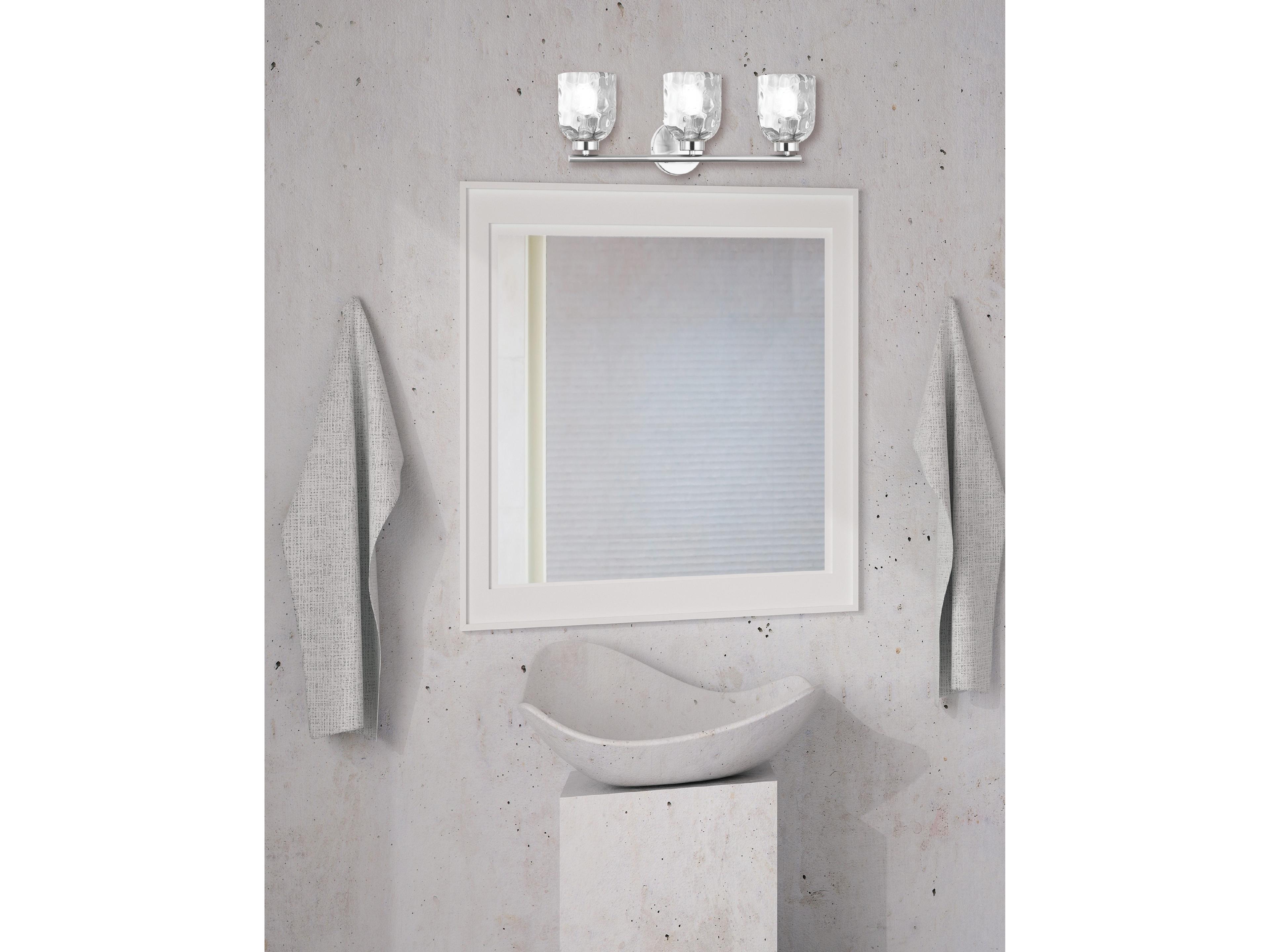 Dainolite Vallora 3-Light Polished Chrome Vanity Light