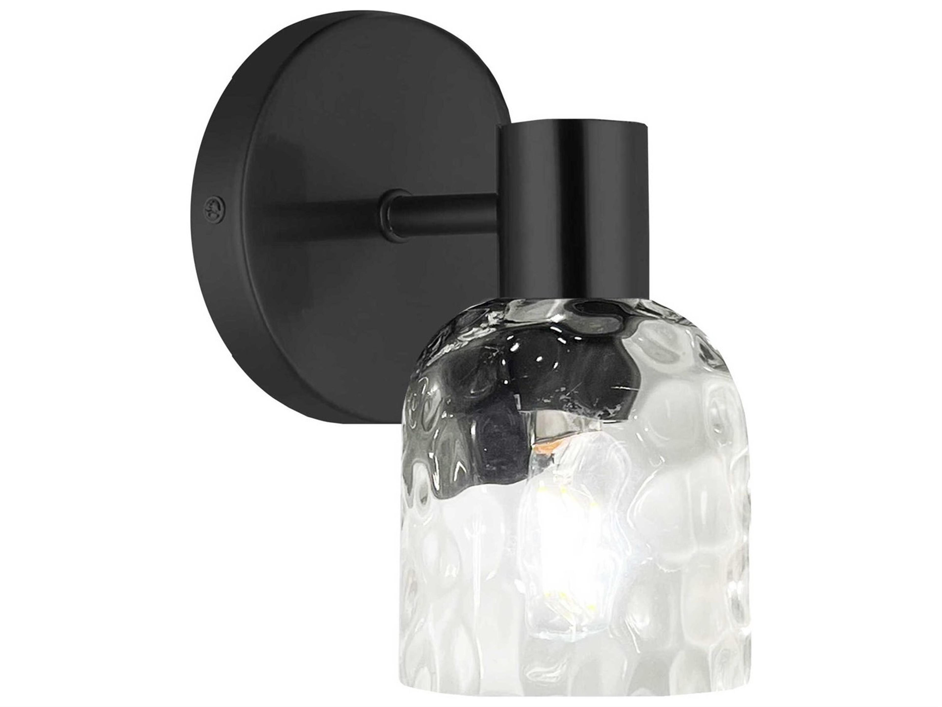 Dainolite Vallora 1-Light Matte Black Wall Sconce