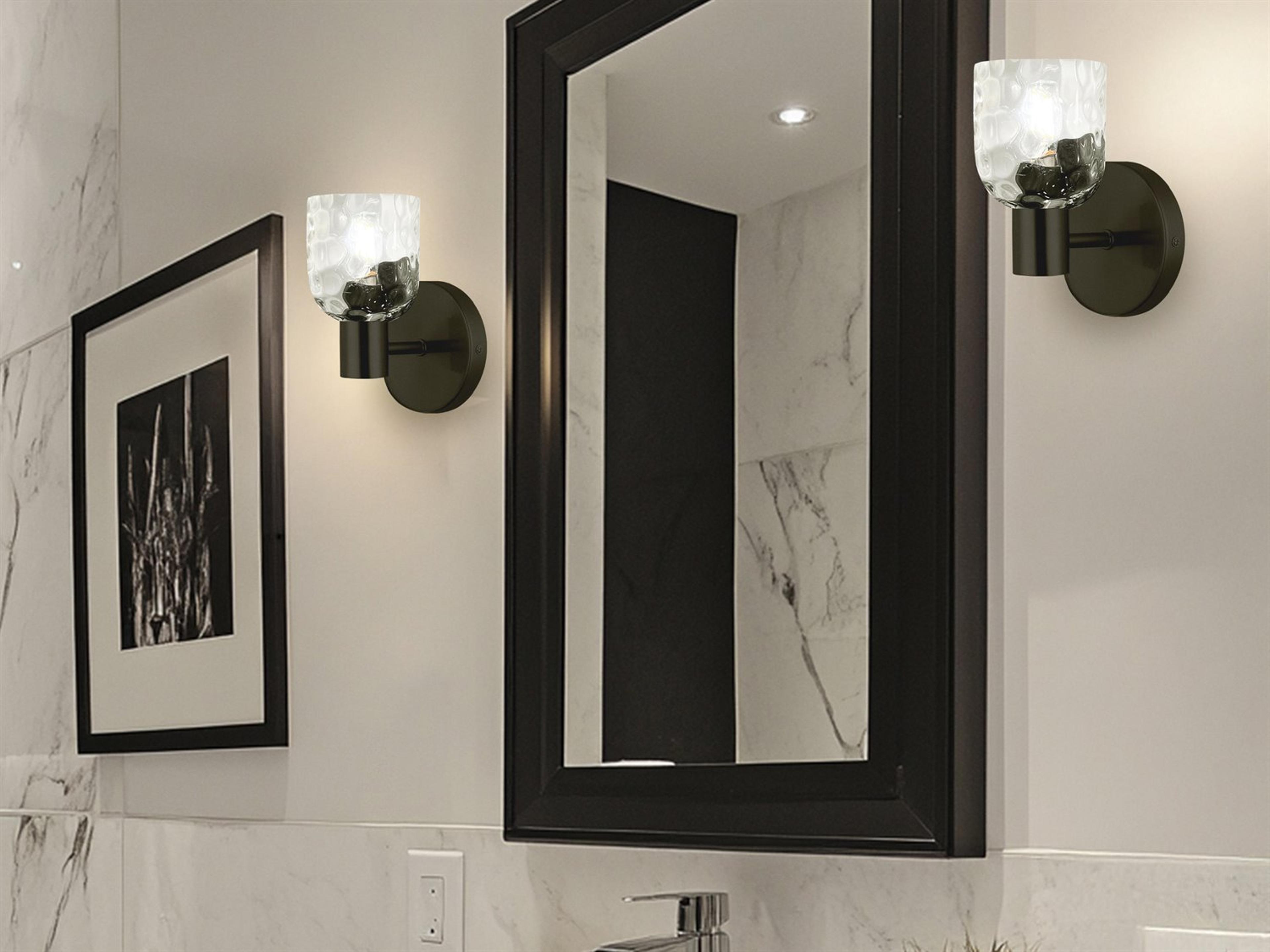 Dainolite Vallora 1-Light Matte Black Wall Sconce