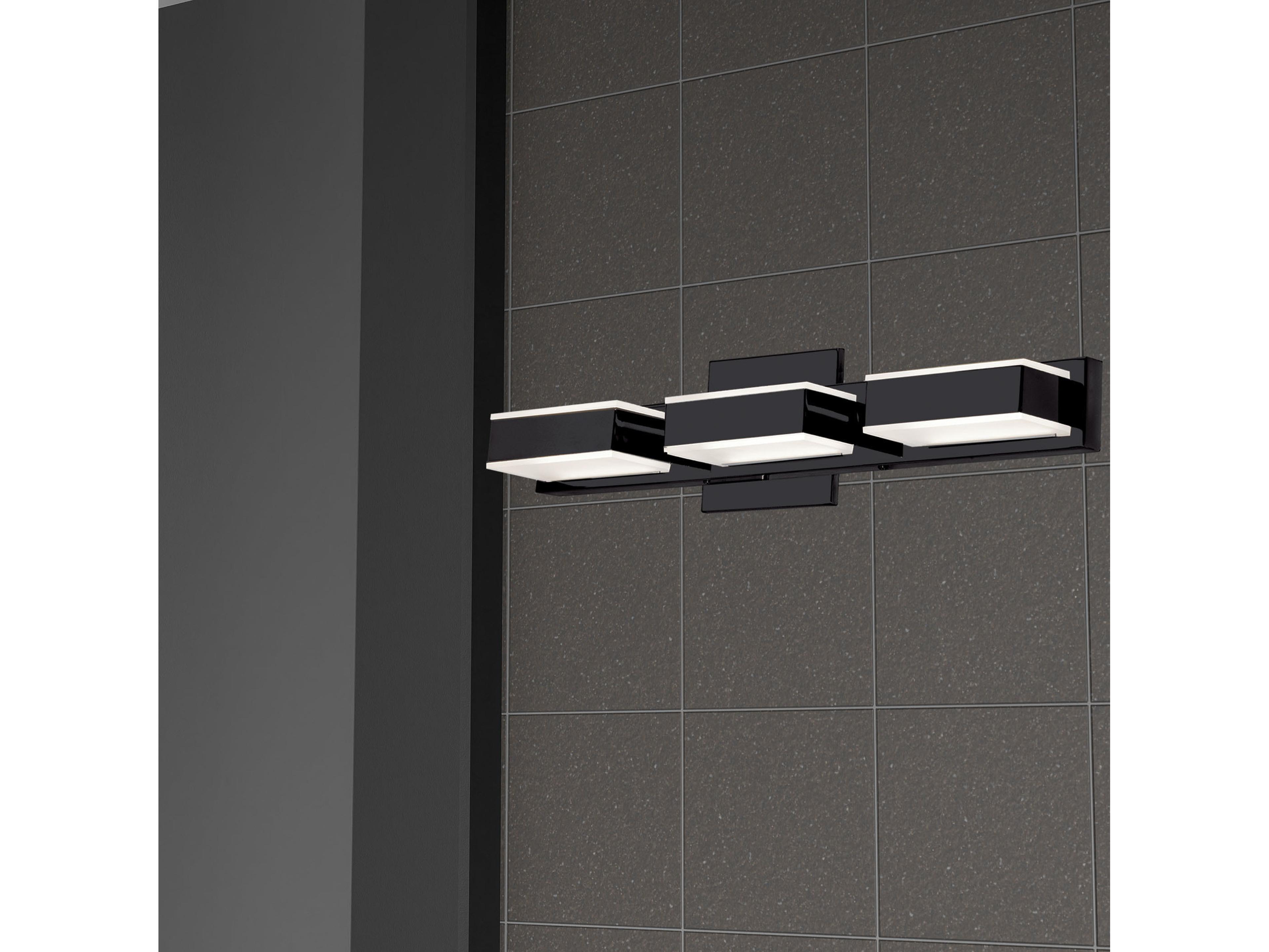 Dainolite Viola 3-Light Matte Black Vanity Light