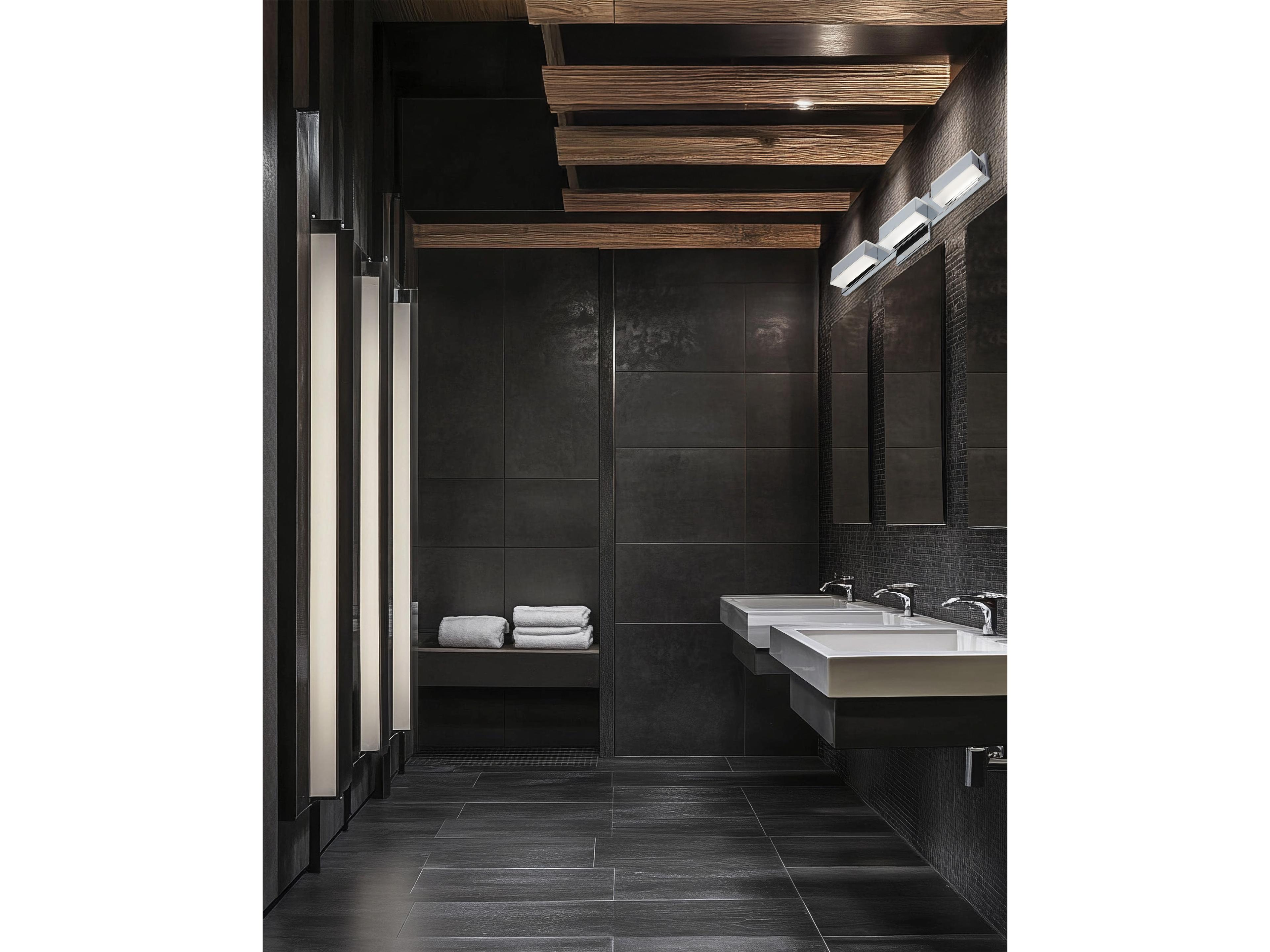 Dainolite Viola 3-Light Polished Chrome Vanity Light