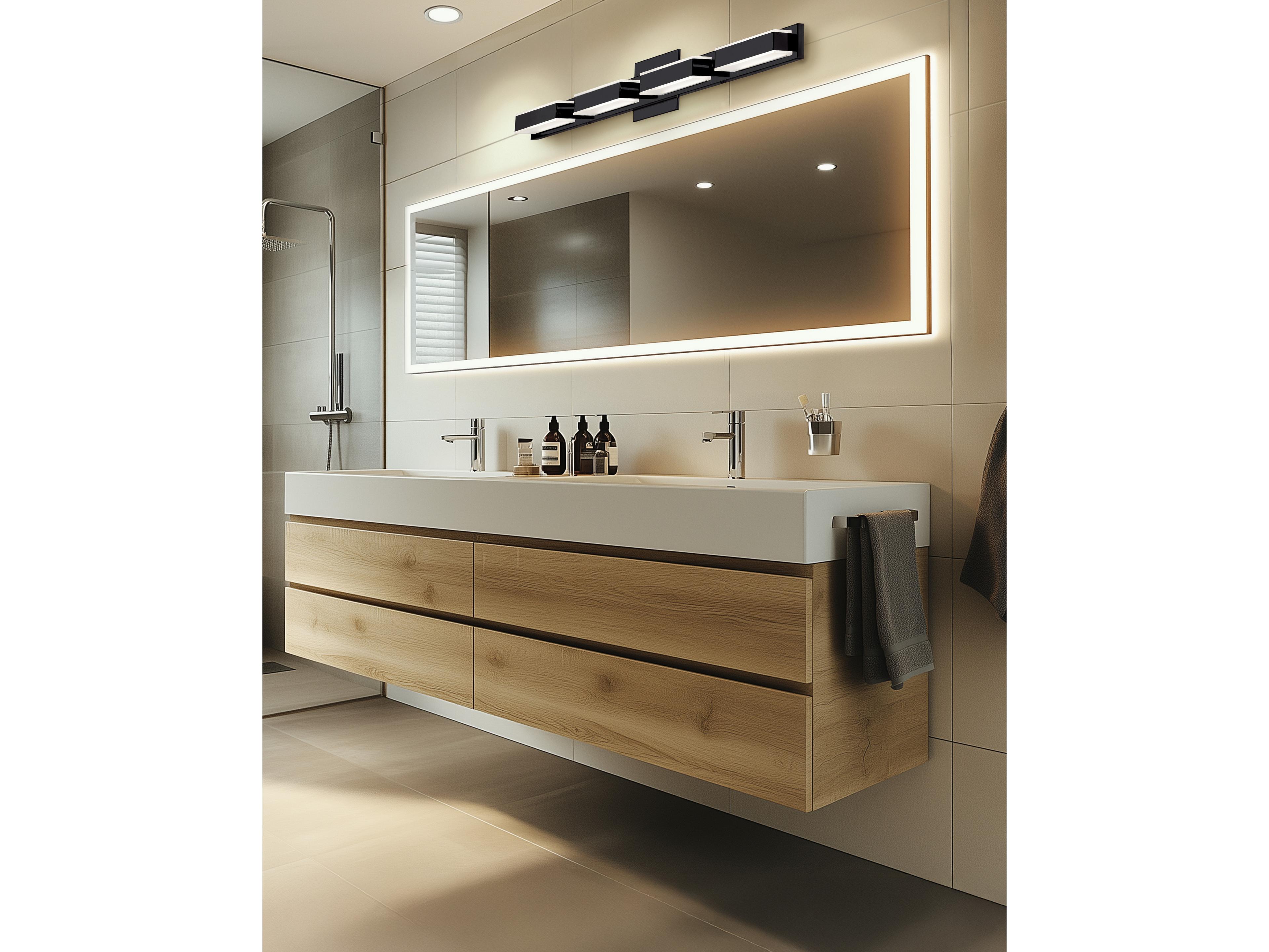 Dainolite Viola 4-Light Matte Black Vanity Light