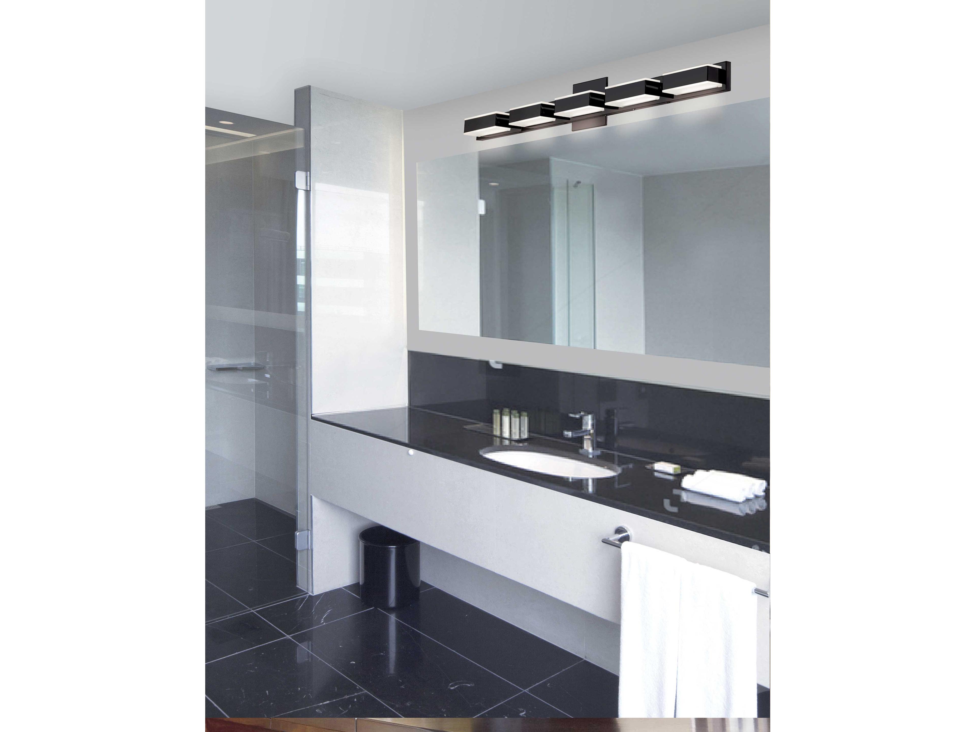 Dainolite Viola 5-Light Matte Black Vanity Light