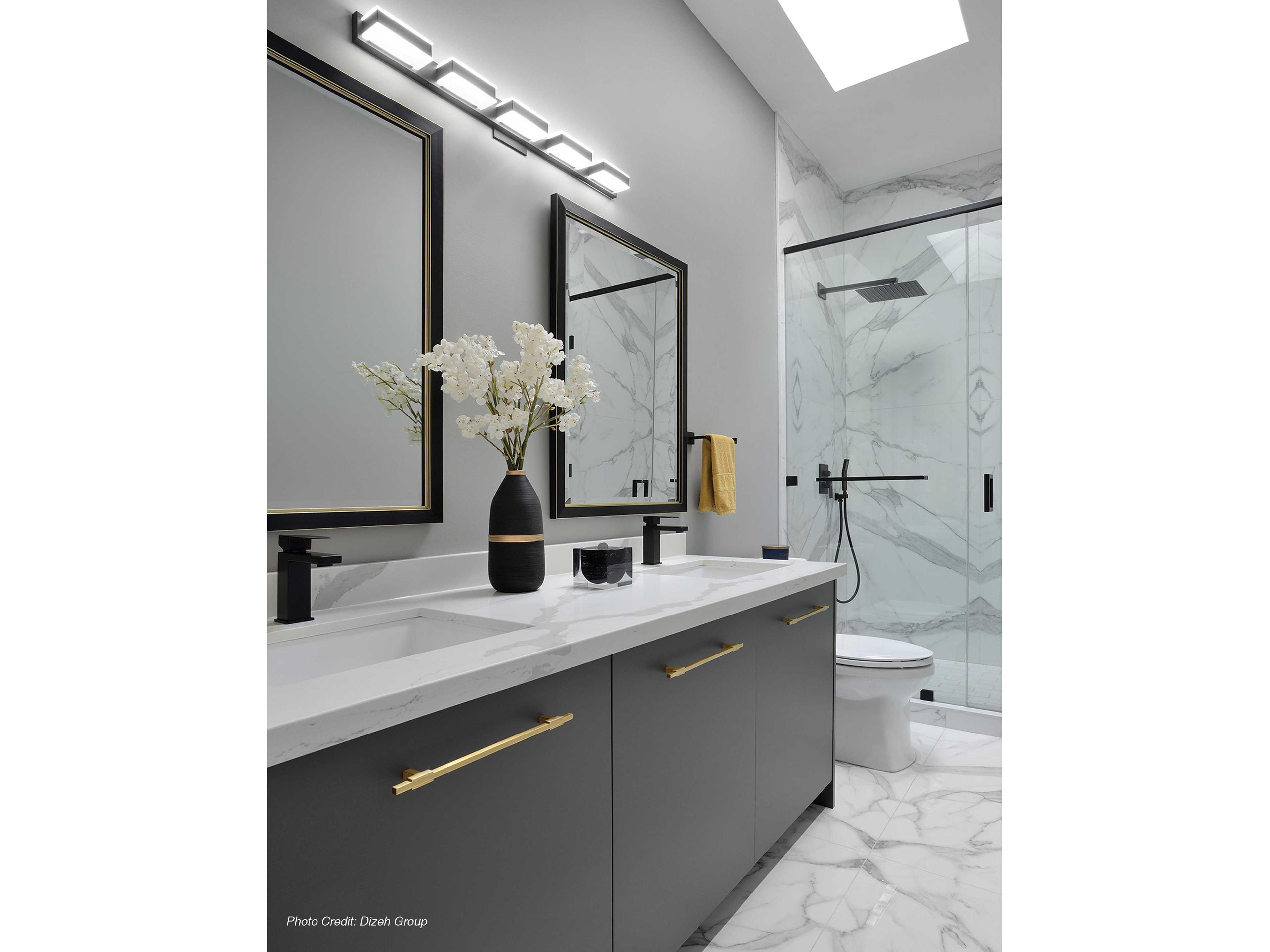 Dainolite Viola 5-Light Matte Black Vanity Light