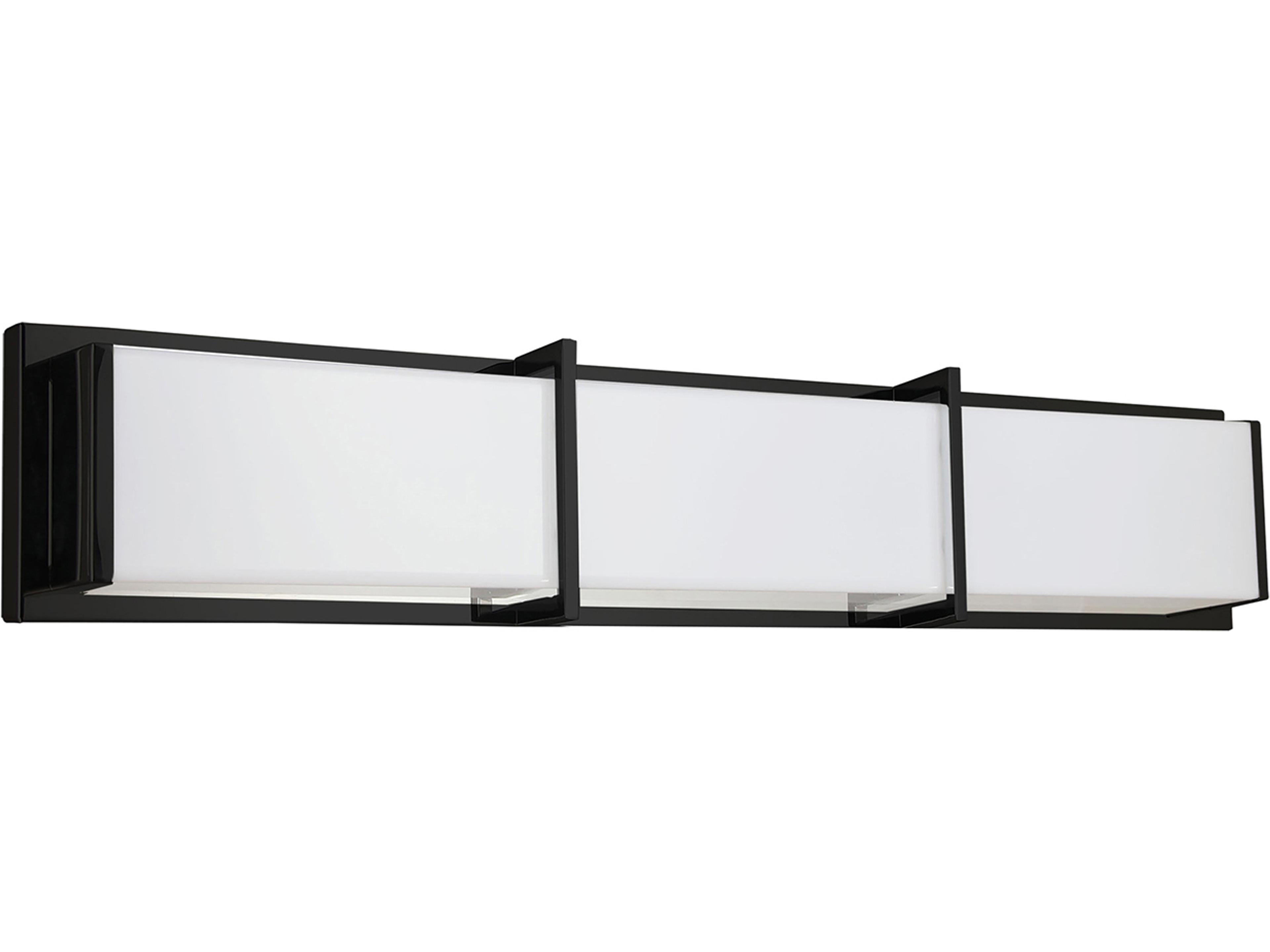 Winston 1-Light Matte Black Vanity Light