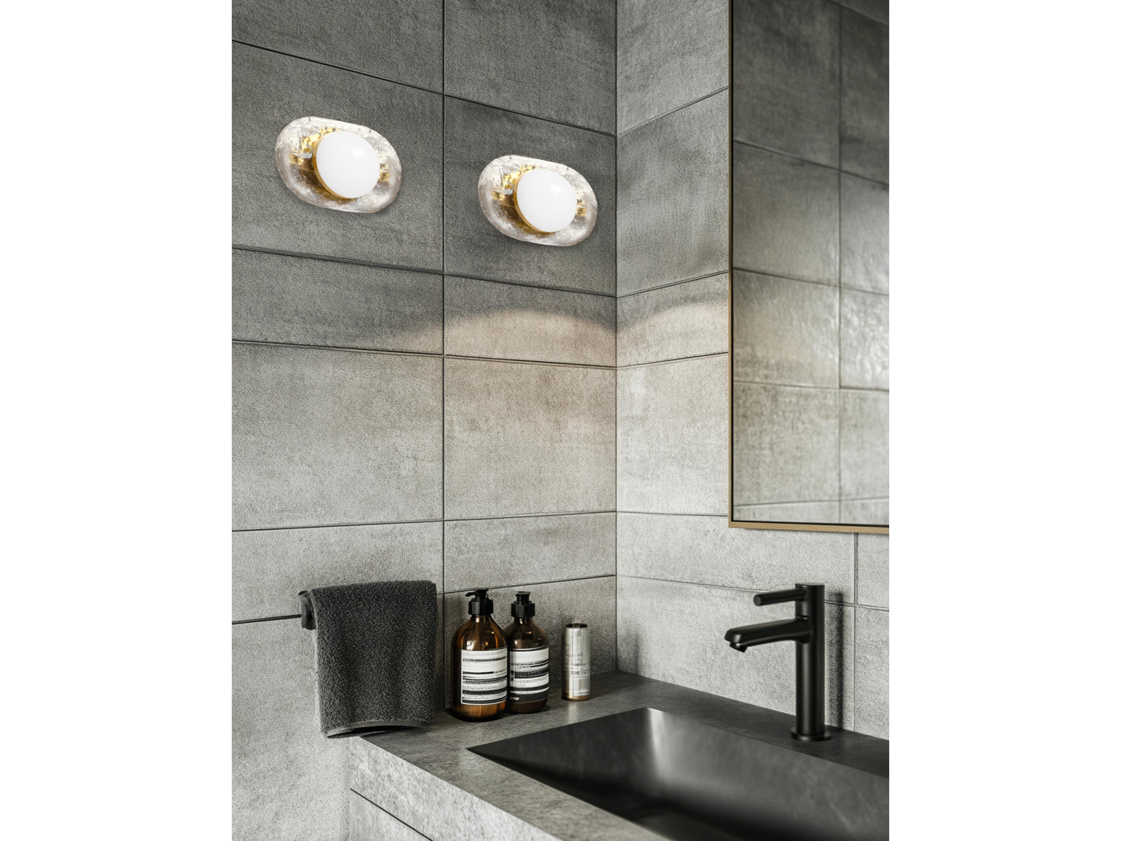 Dainolite Velma 1-Light Aged Brass Vanity Light