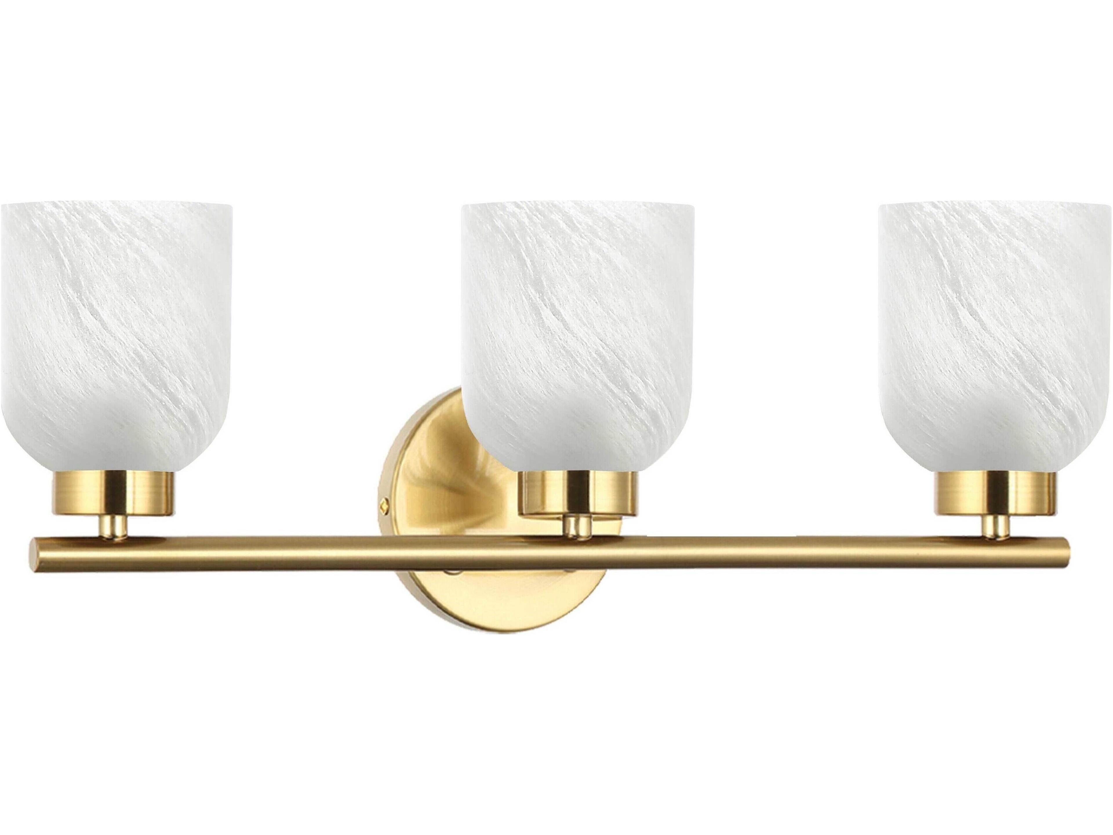 Vonda 3-Light Aged Brass Vanity Light