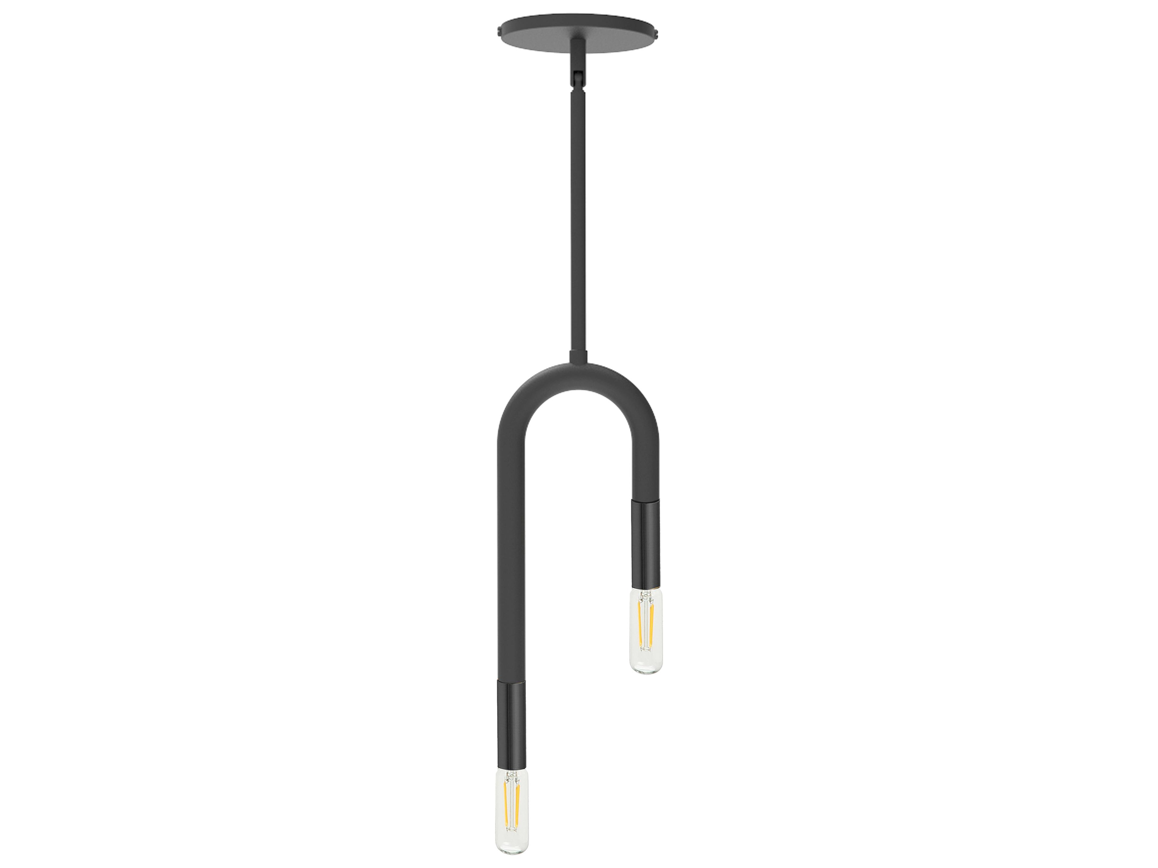 Wand 2-Light Matte Black Linear Mini Pendant