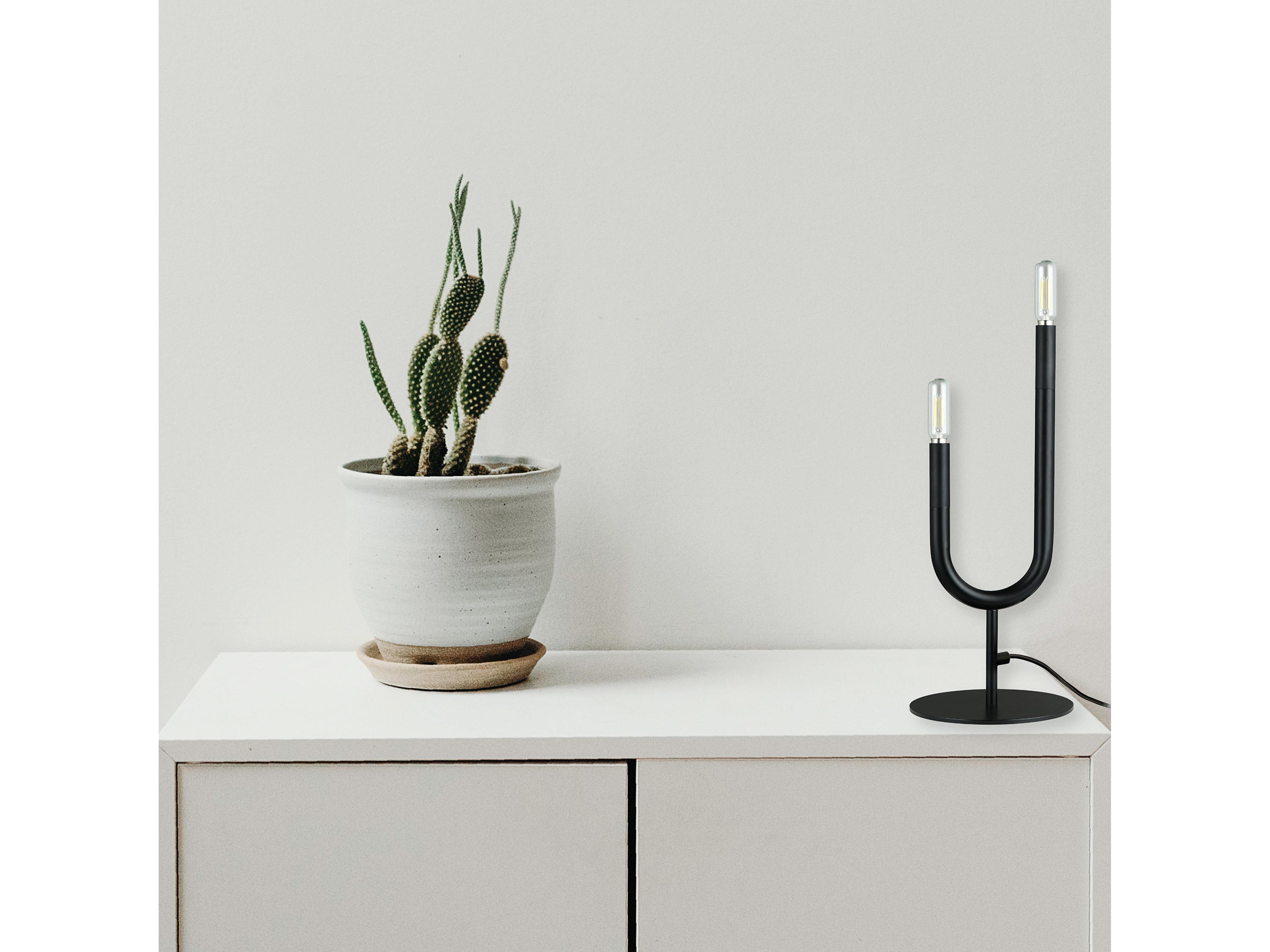 Dainolite Wand Matte Black Table Lamp