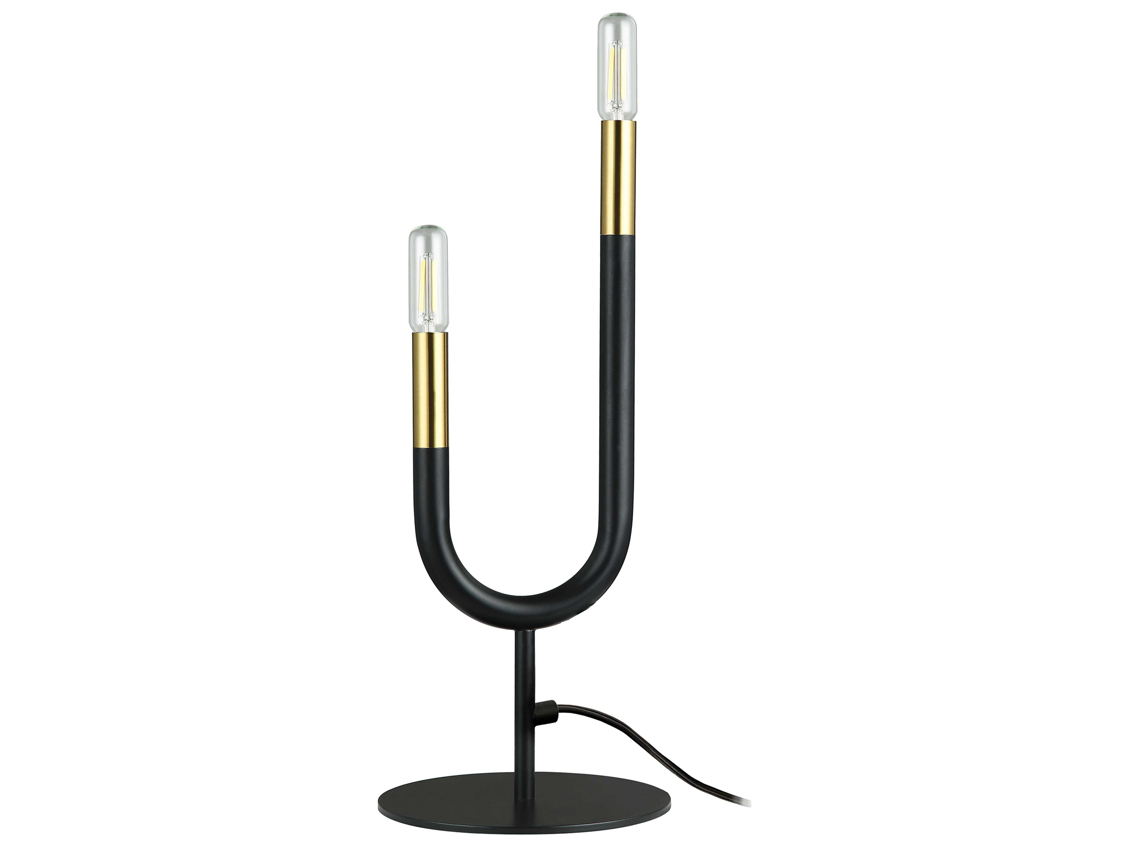 Wand Matte Black Aged Brass Table Lamp