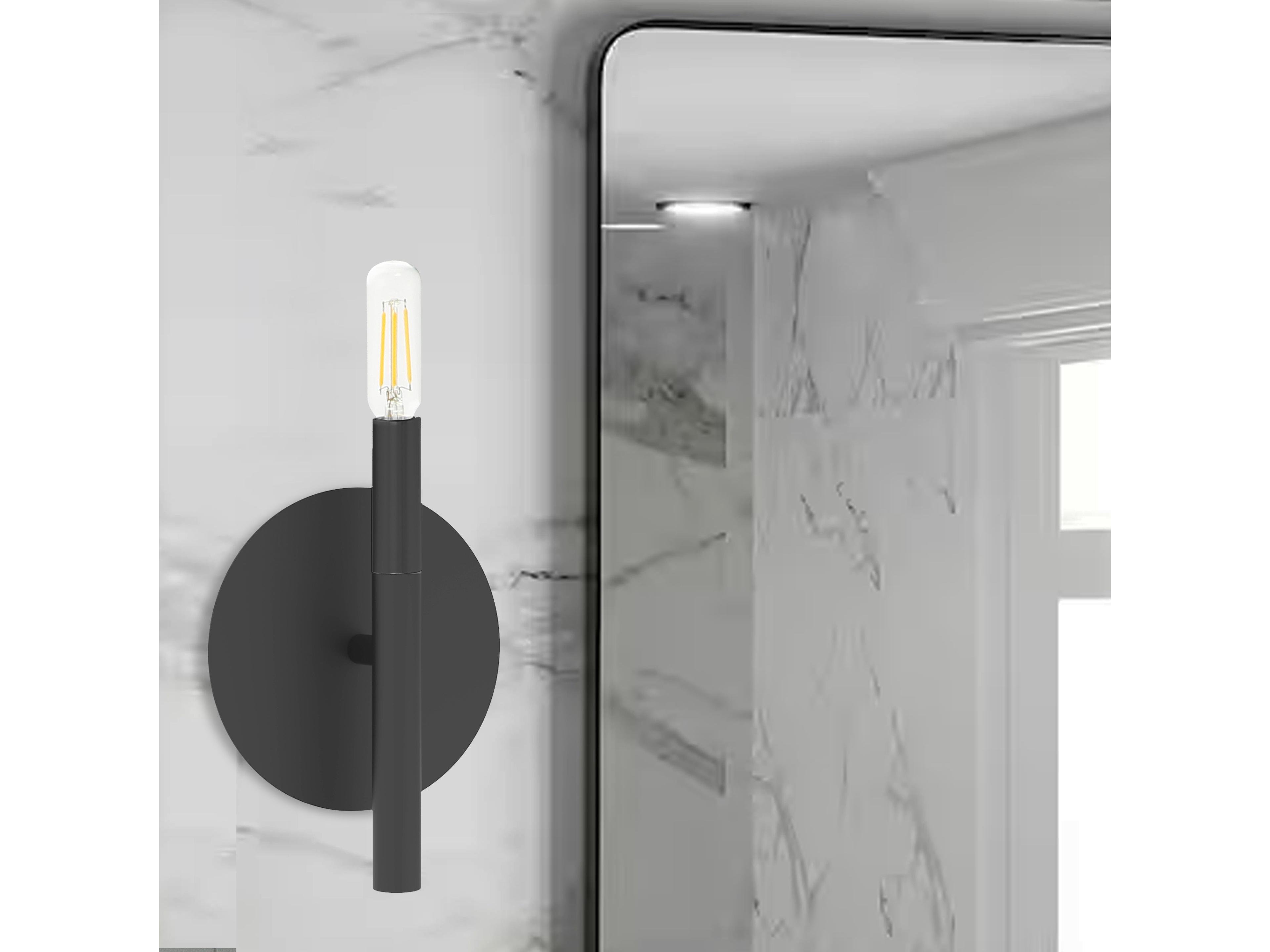Dainolite Wand 1-Light Matte Black Wall Sconce