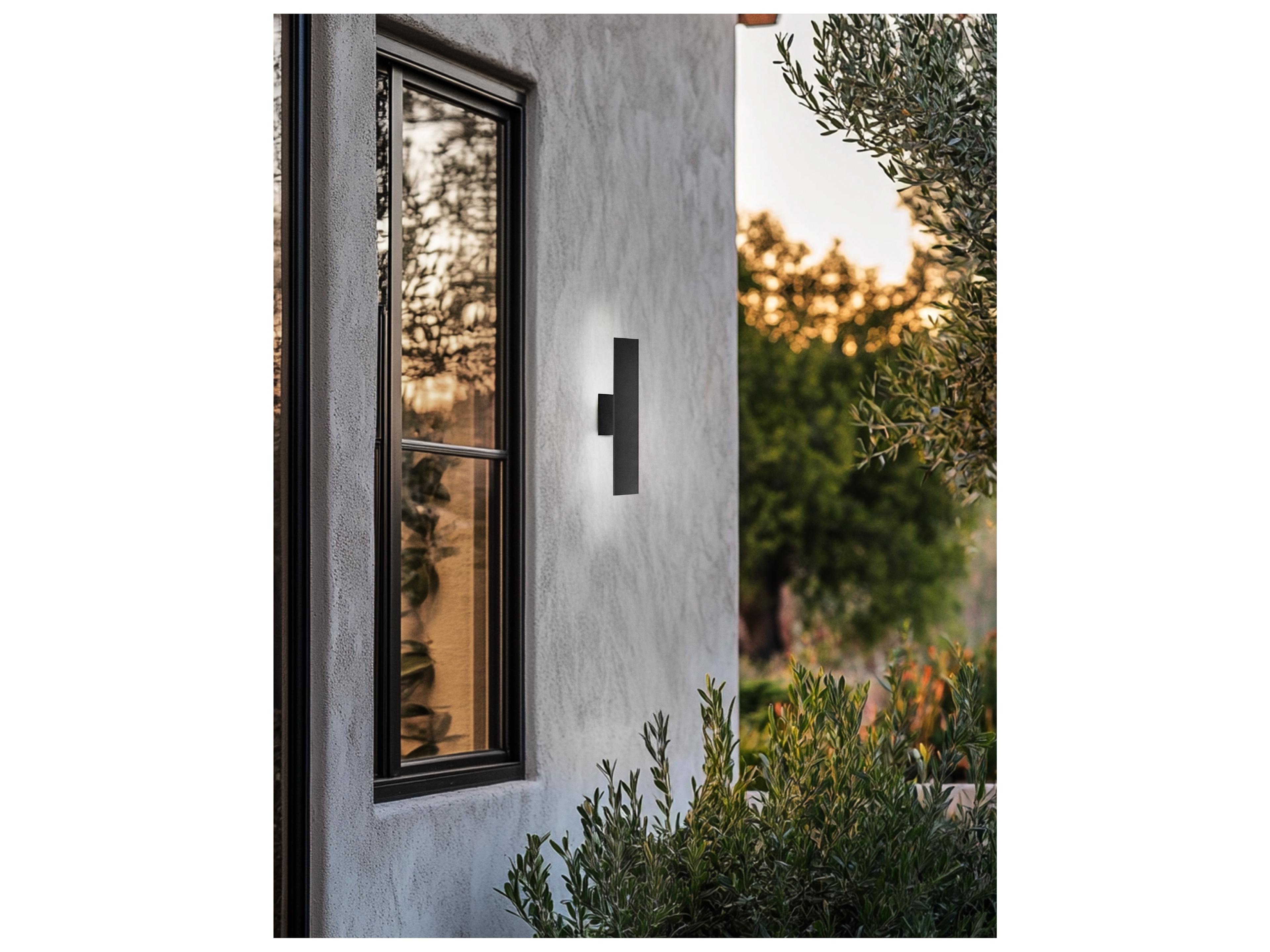 Dainolite Wheatherly 1-Light Matte Black Wall Sconce