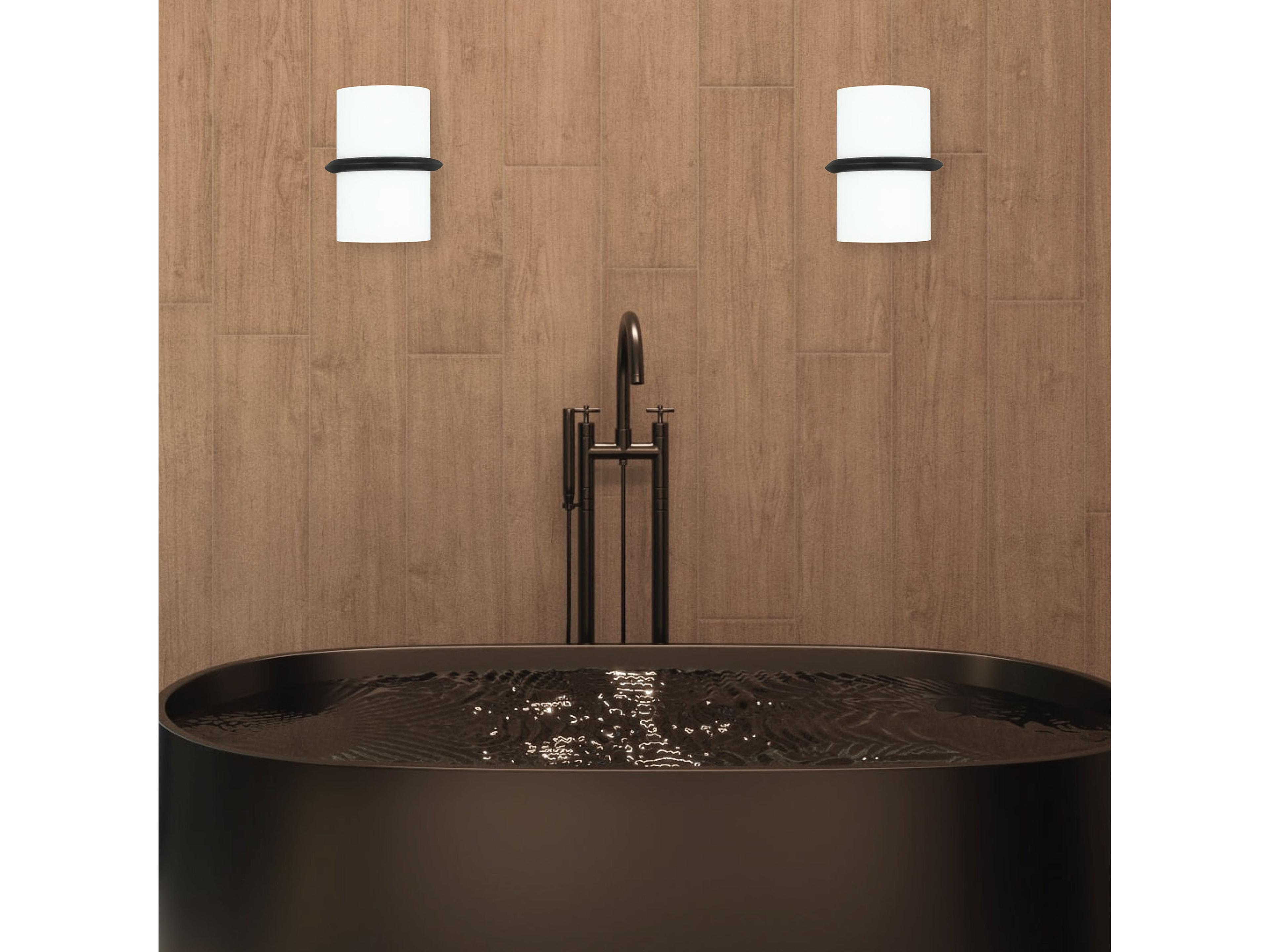 Dainolite Wallace 1-Light Matte Black Wall Sconce