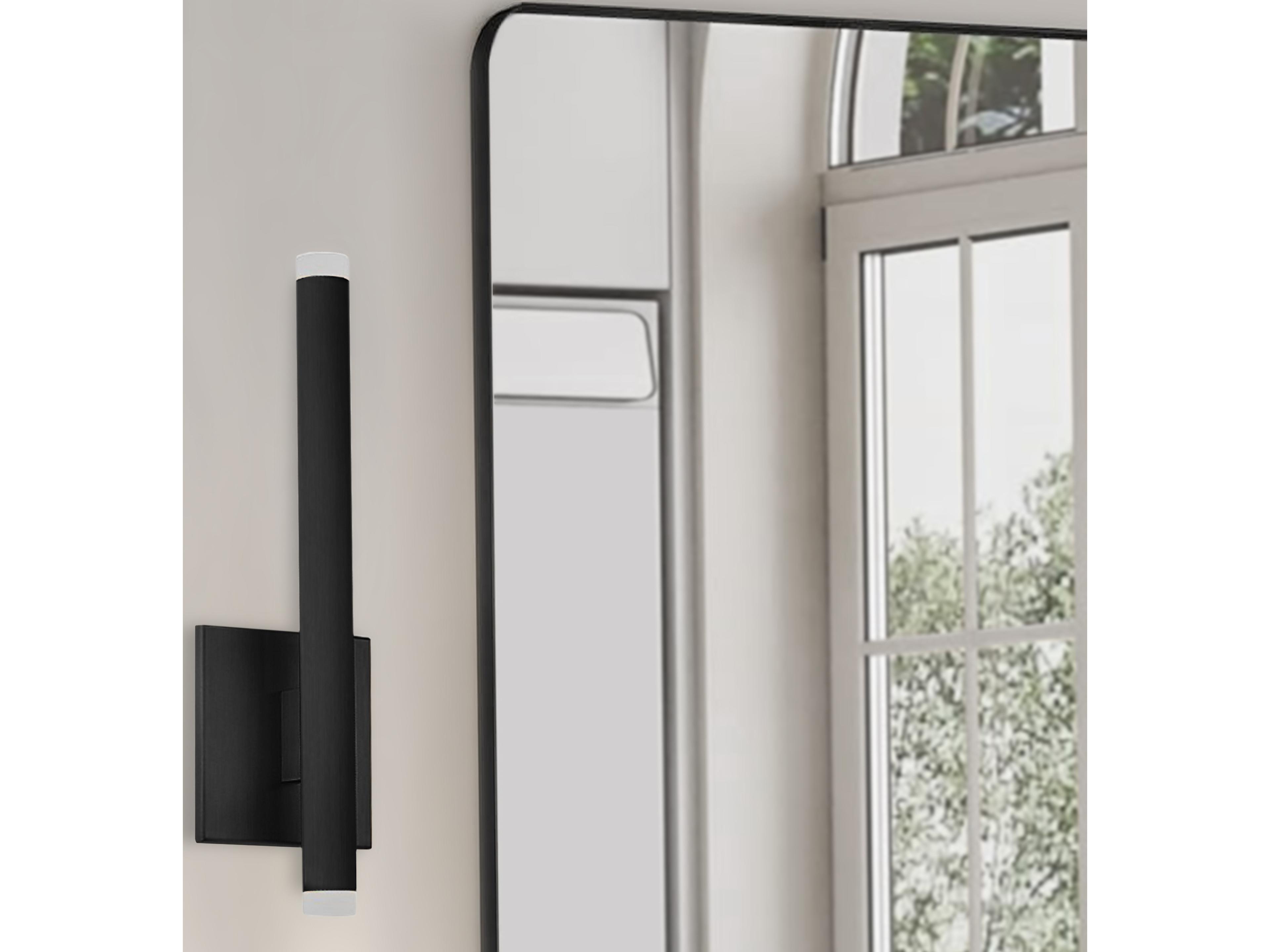 Dainolite Wilson 2-Light Matte Black Wall Sconce