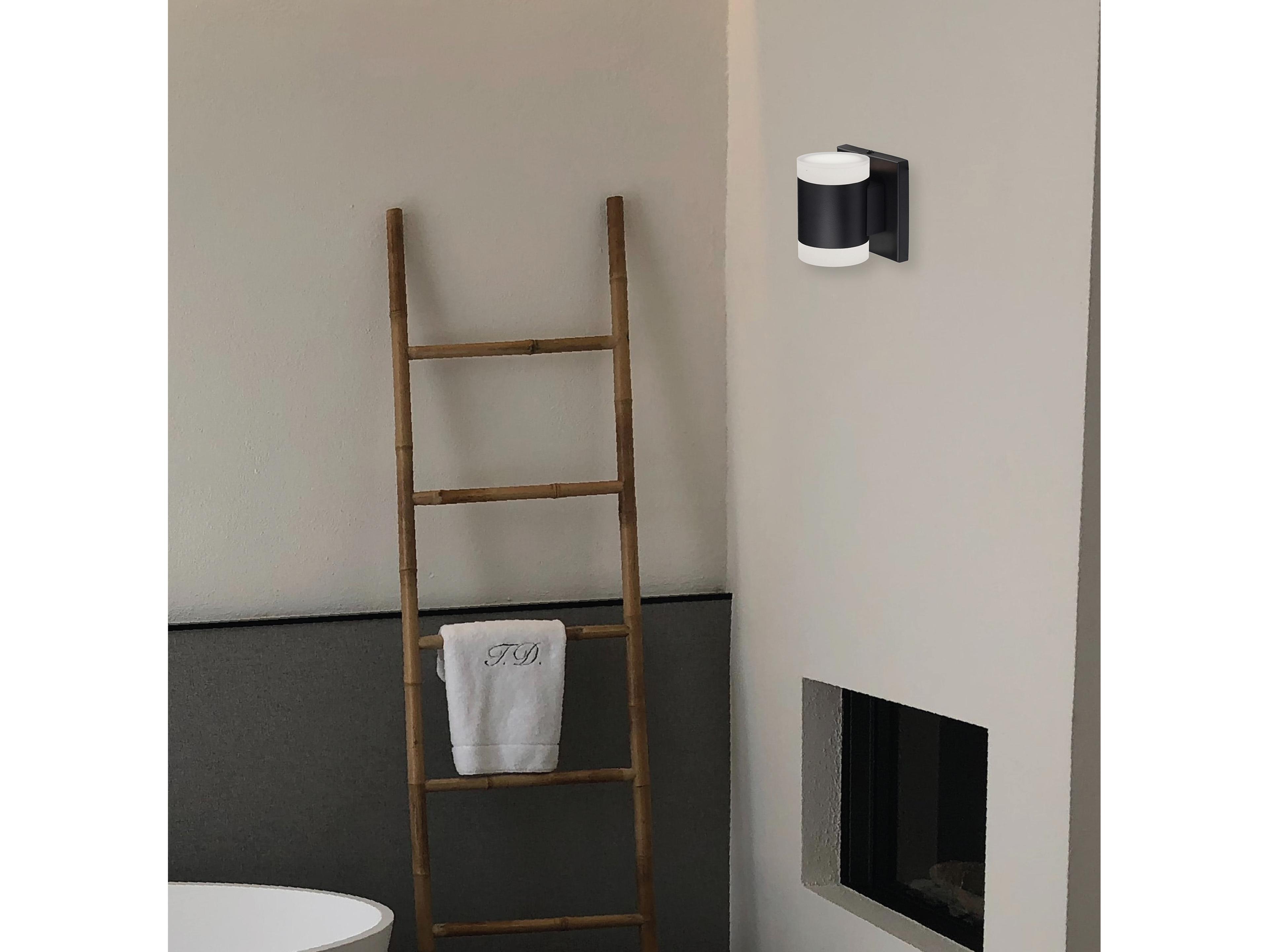 Dainolite Wilson 2-Light Matte Black Wall Sconce