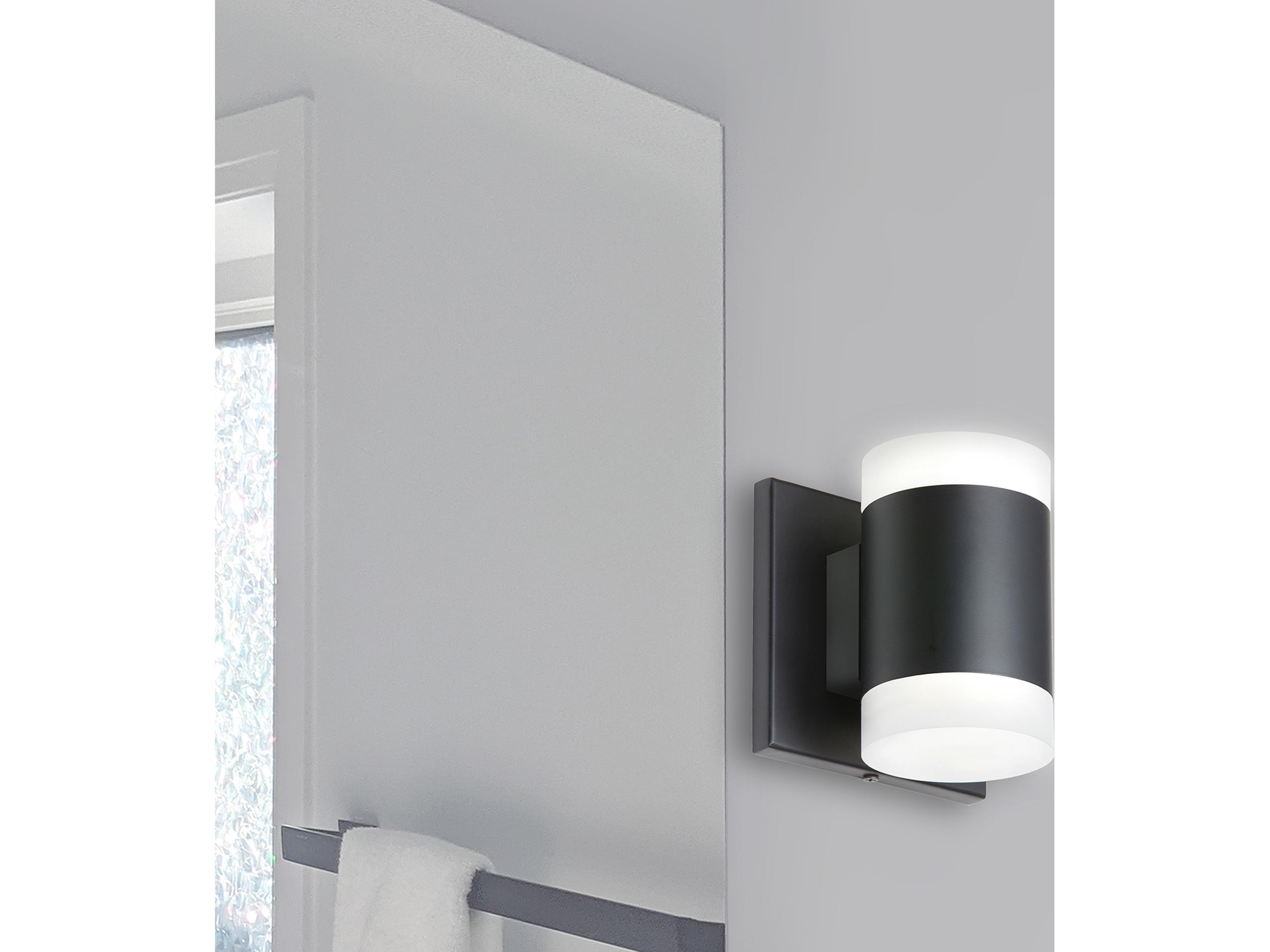Dainolite Wilson 2-Light Matte Black Wall Sconce