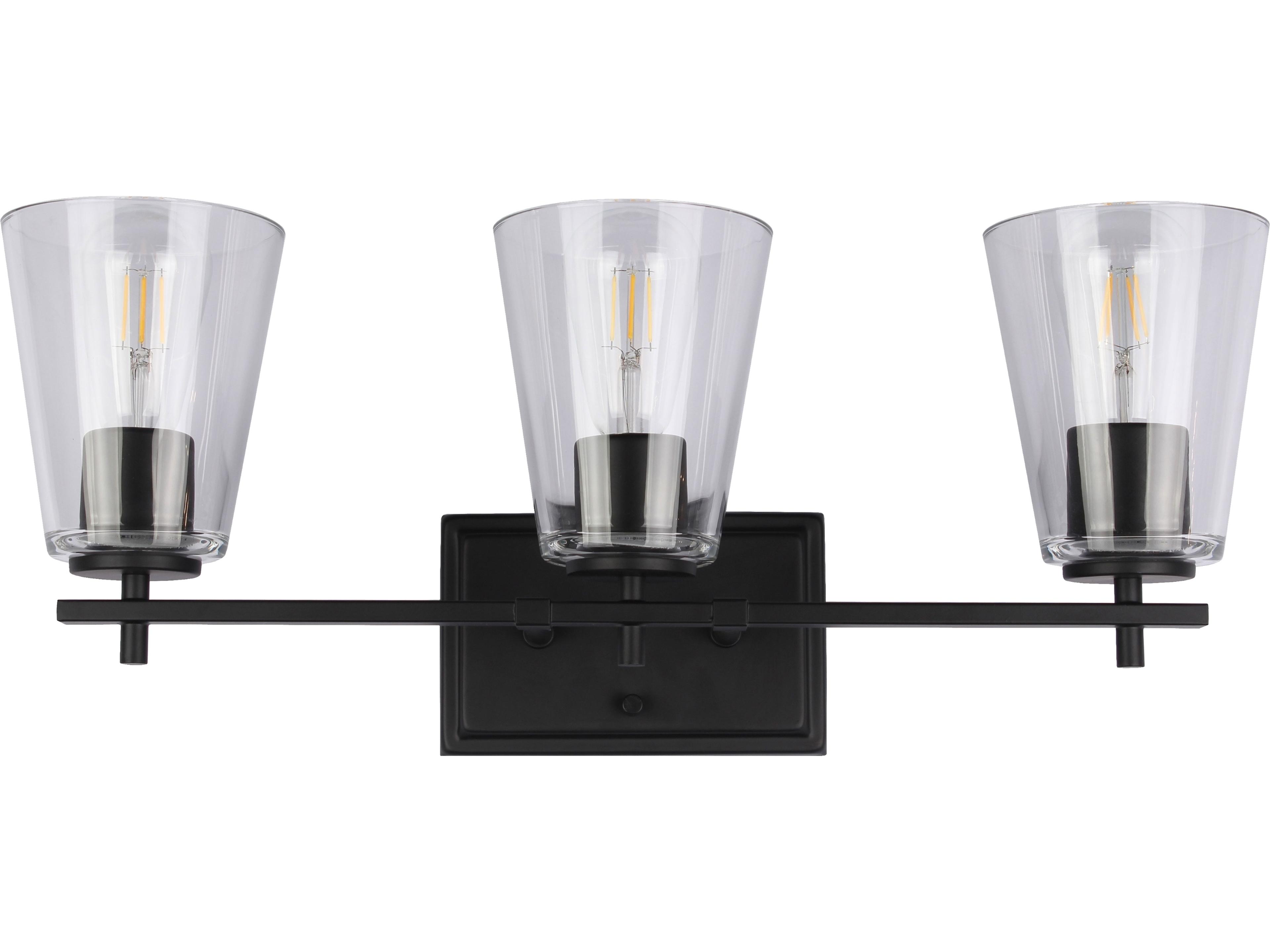 Wenda Matte Black Vanity Light