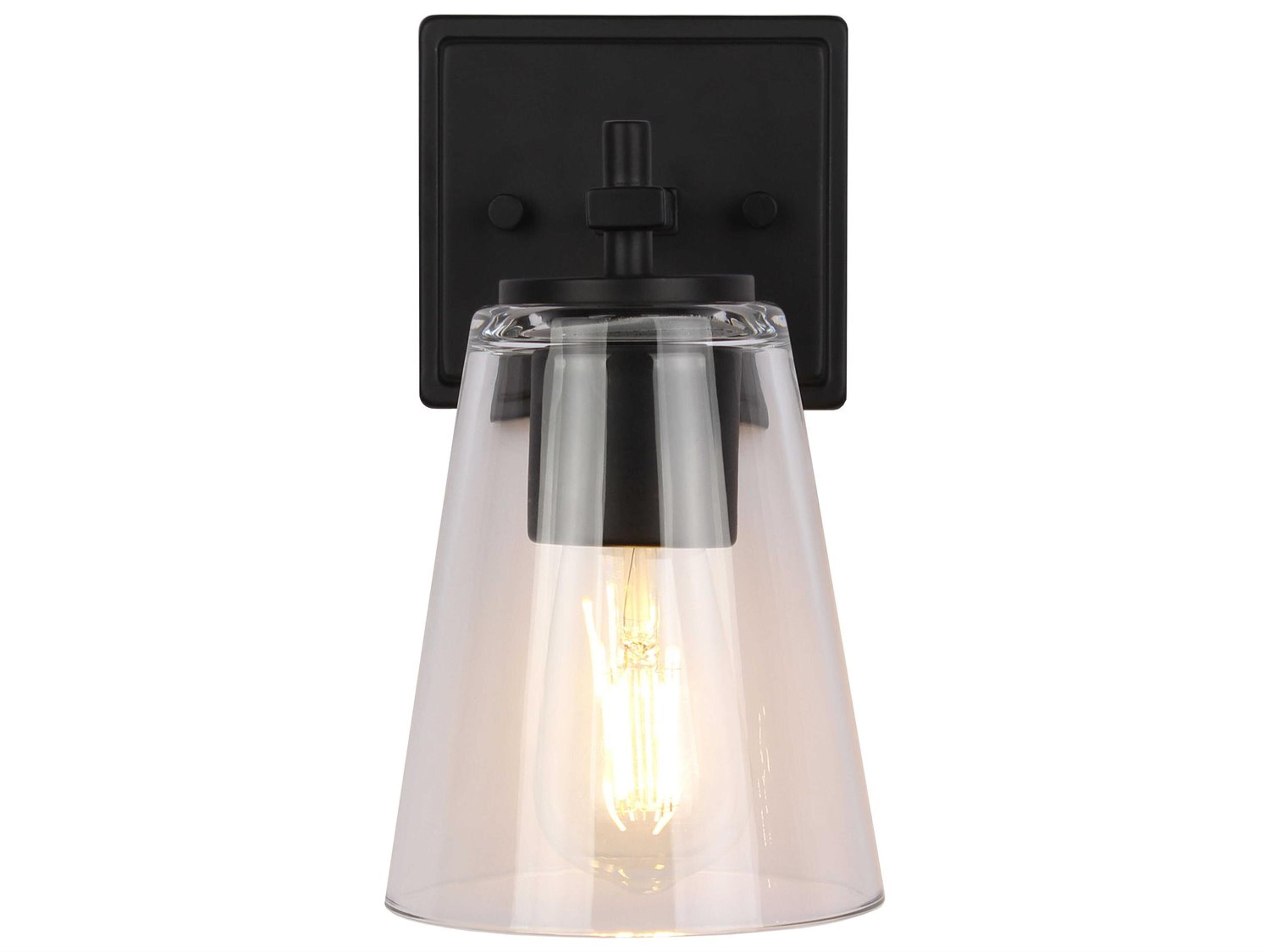 Dainolite Wenda Matte Black Wall Sconce