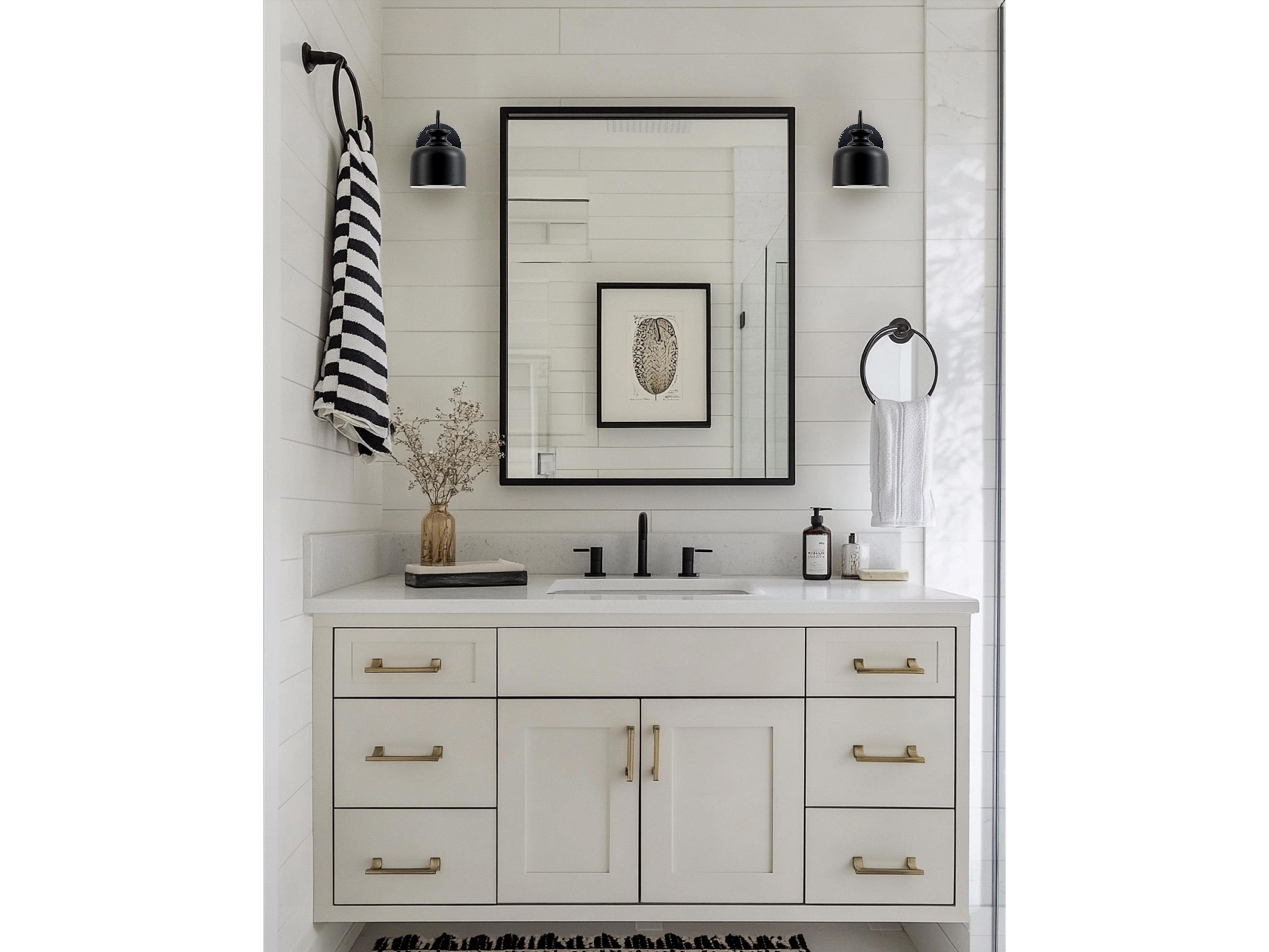 Dainolite Wrigley 1-Light Matte Black Wall Sconce