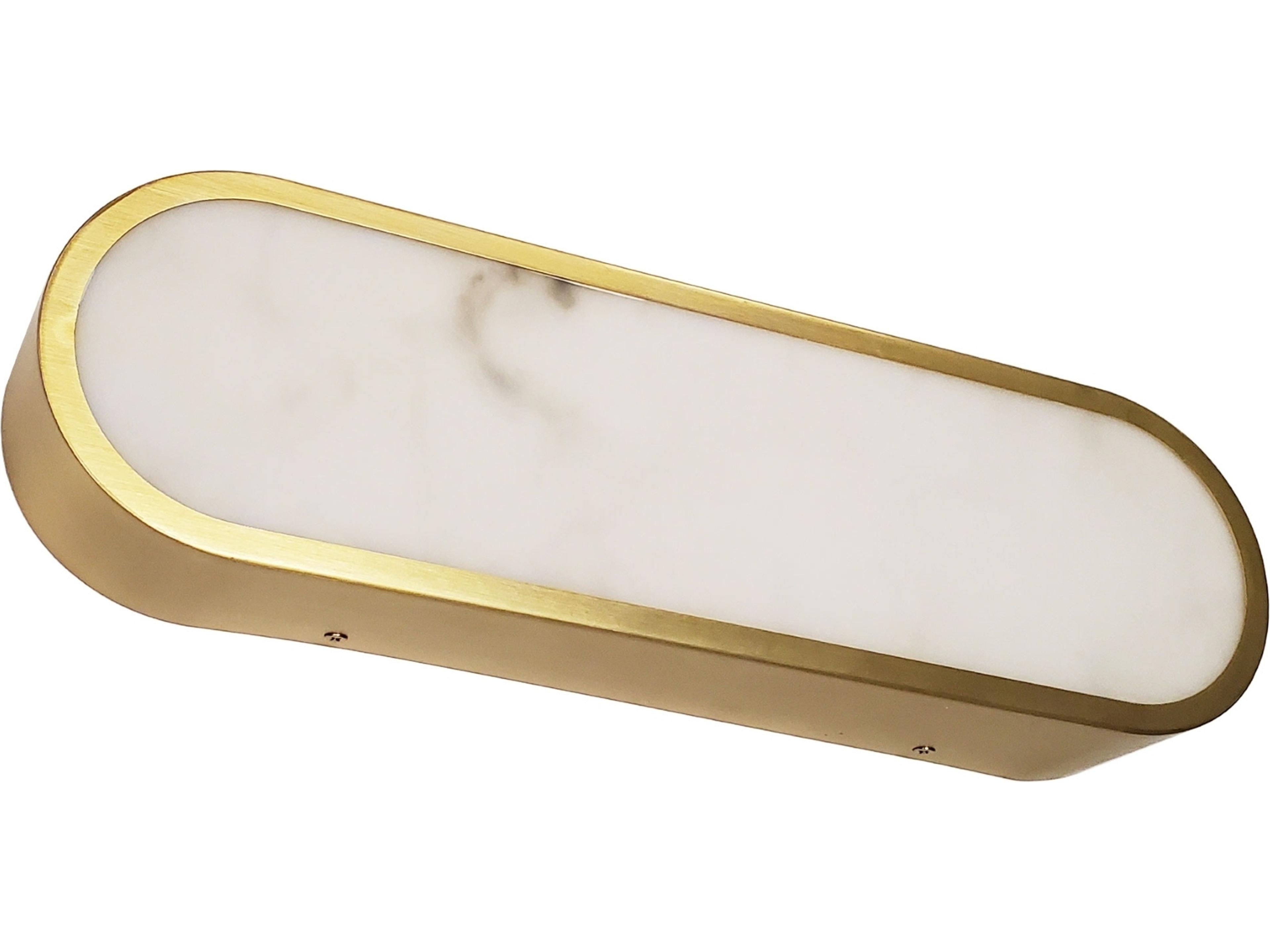 Walsh 1-Light Alabaster Brass Wall Sconce
