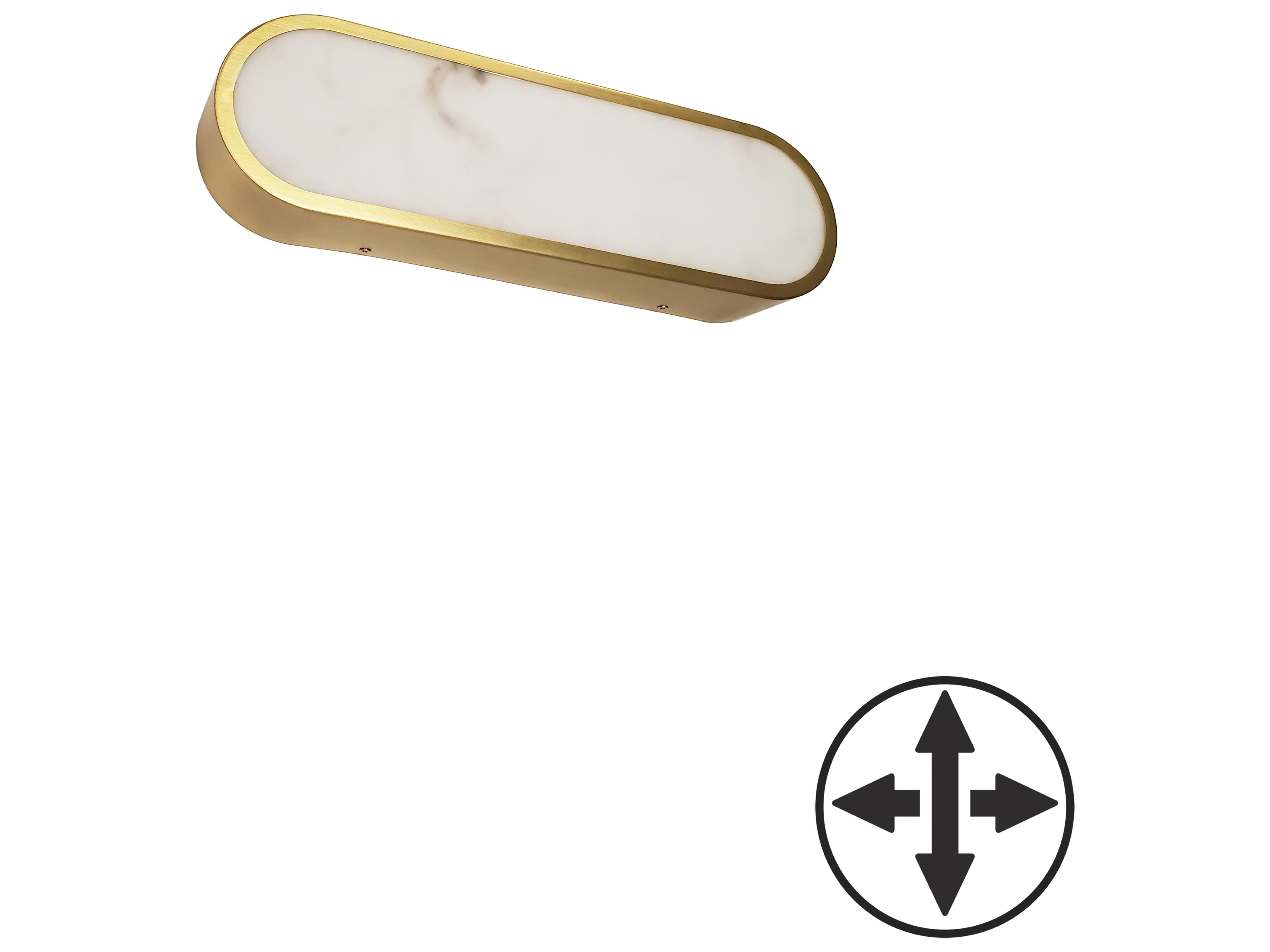 Dainolite Walsh 1-Light Alabaster Brass Wall Sconce