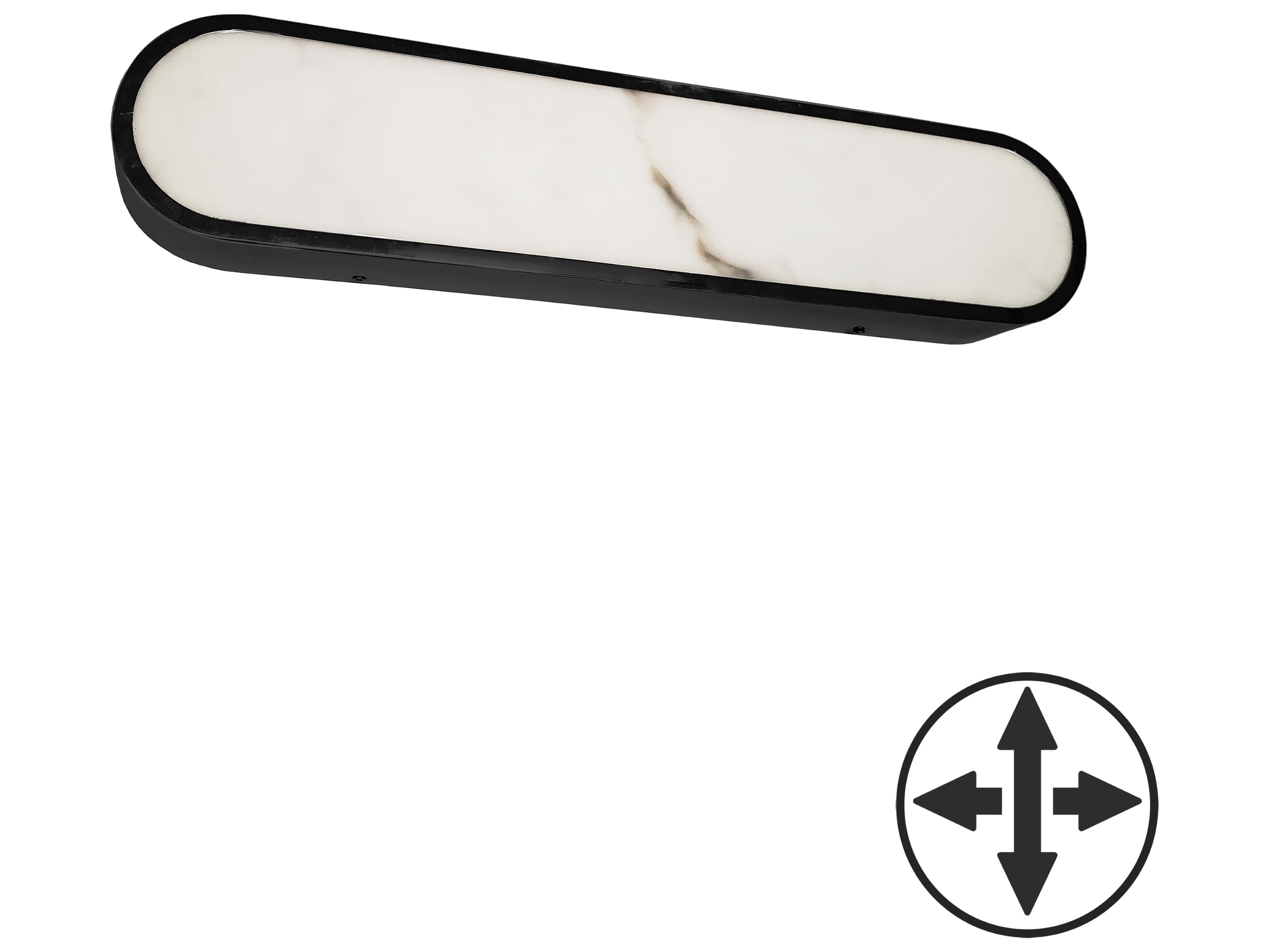 Dainolite Walsh 1-Light Alabaster Black Wall Sconce