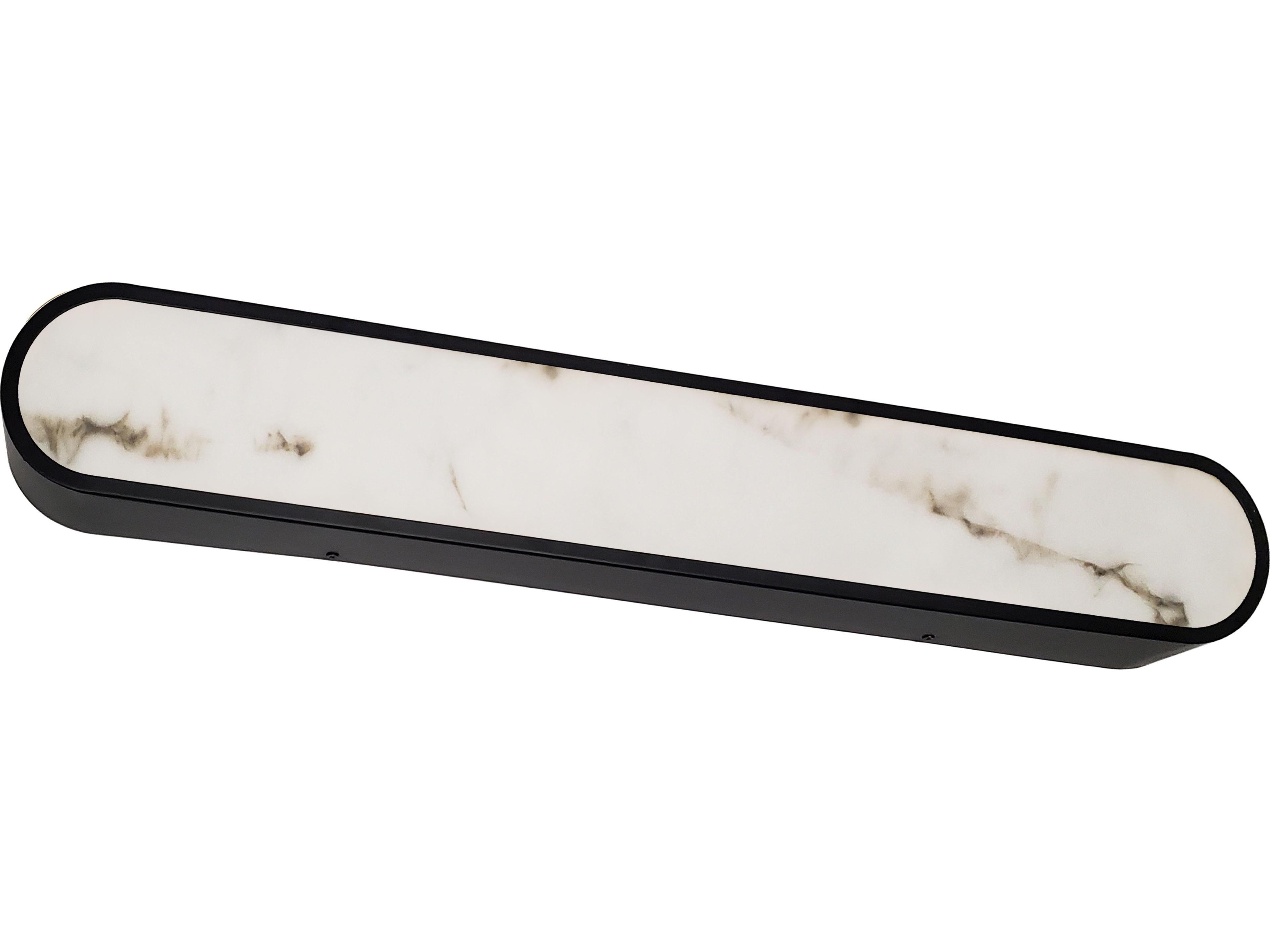 Walsh 1-Light Alabaster Black Wall Sconce
