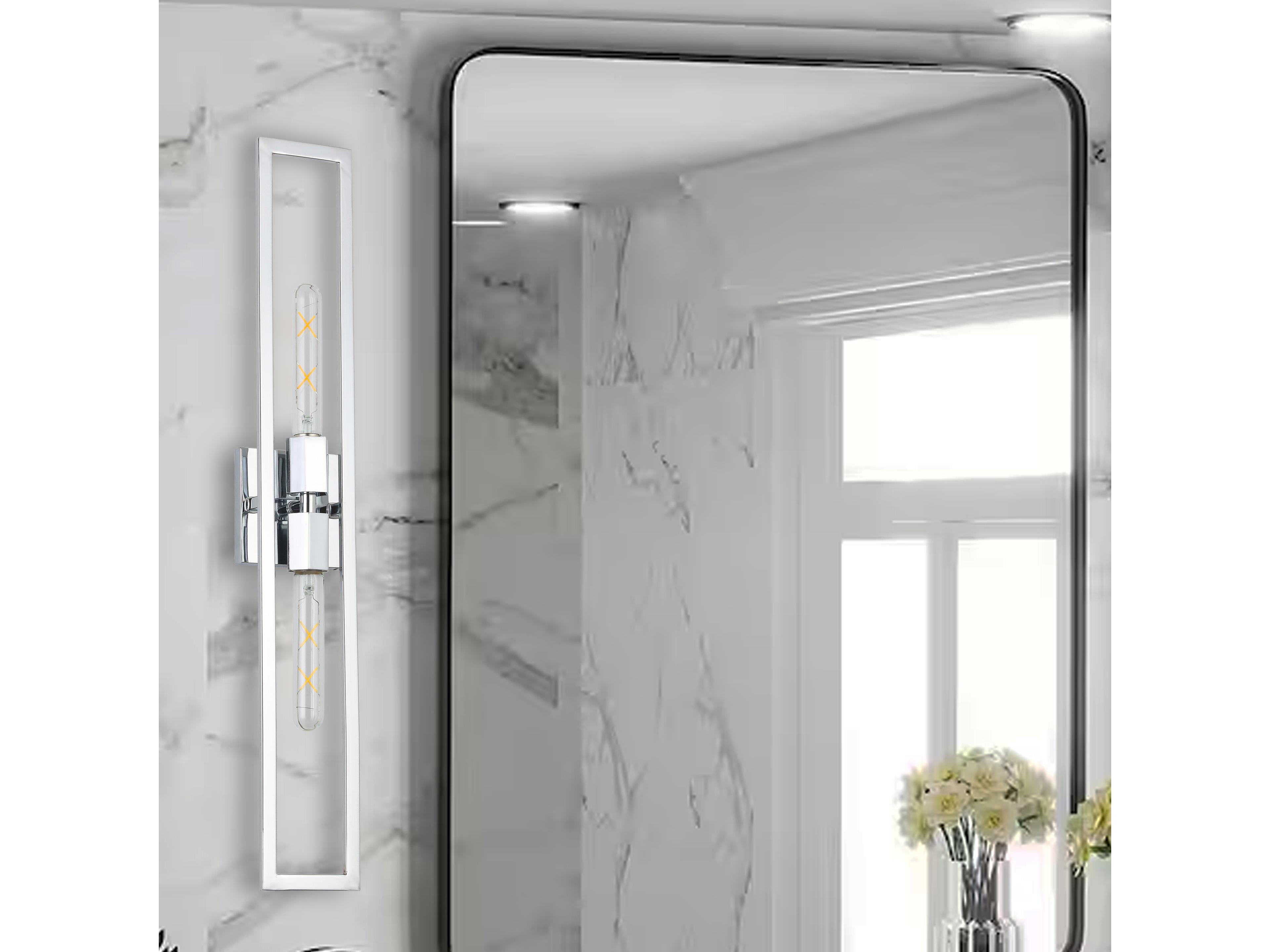 Dainolite Wisteria 2-Light Polished Chrome Wall Sconce