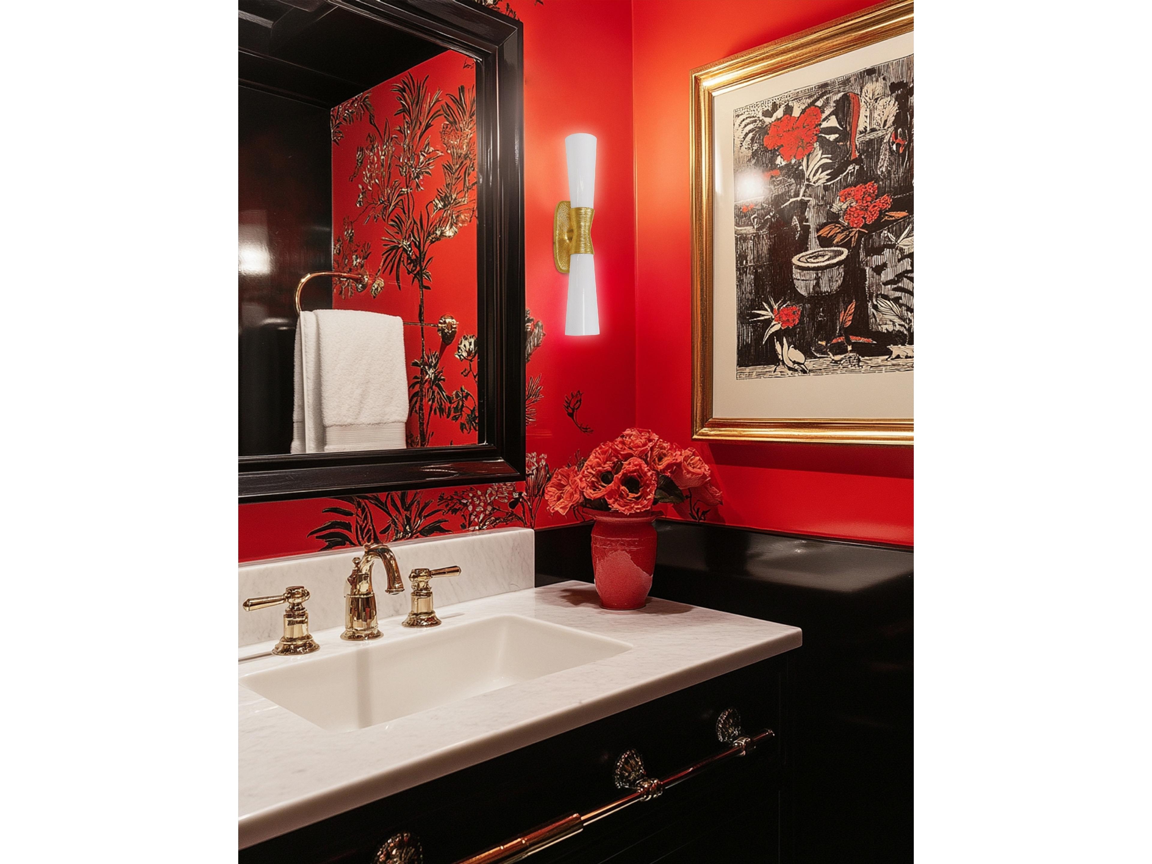 Dainolite Whitney 2-Light Gold Wall Sconce