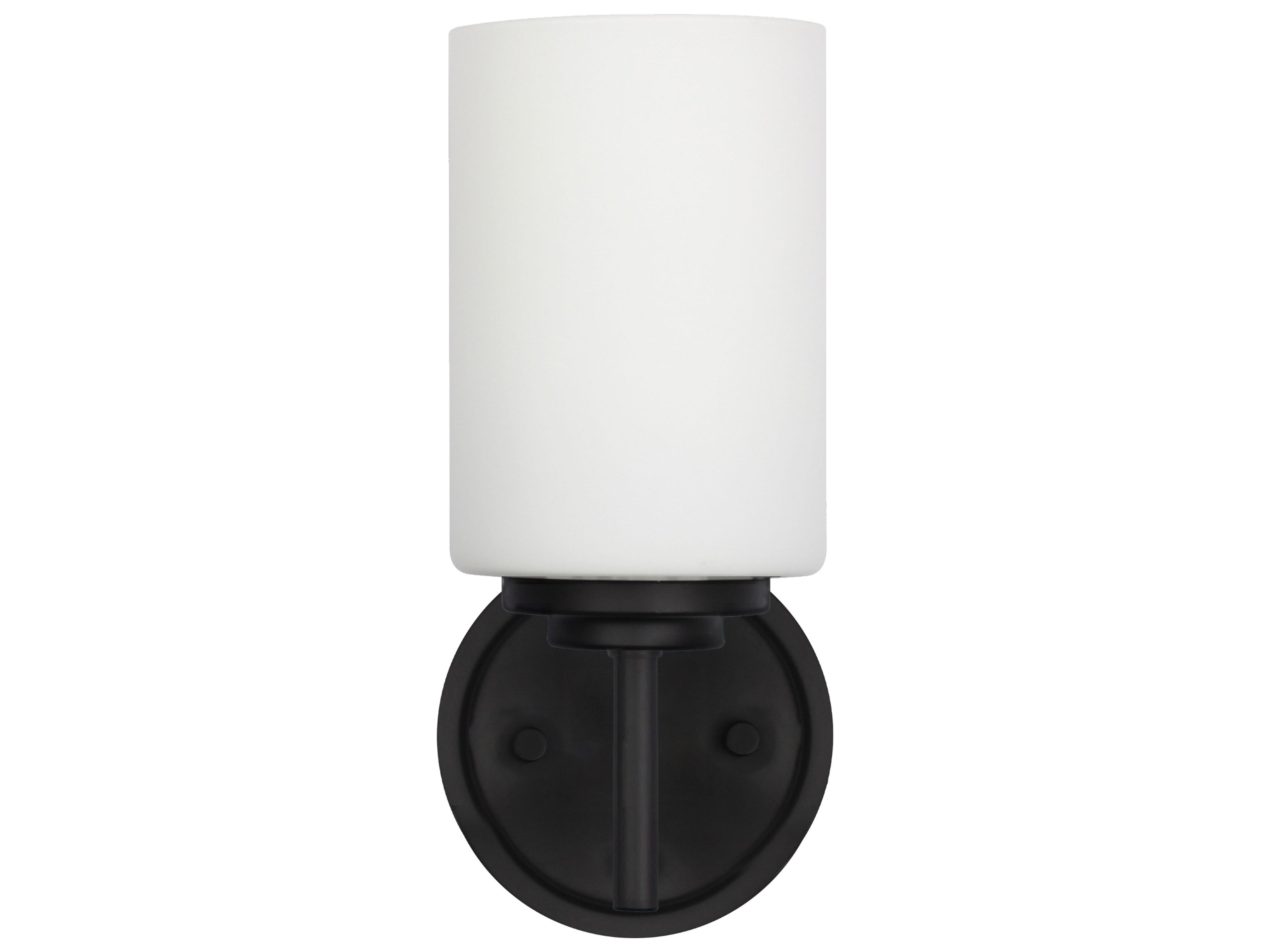 Dainolite Wynona Matte Black Wall Sconce