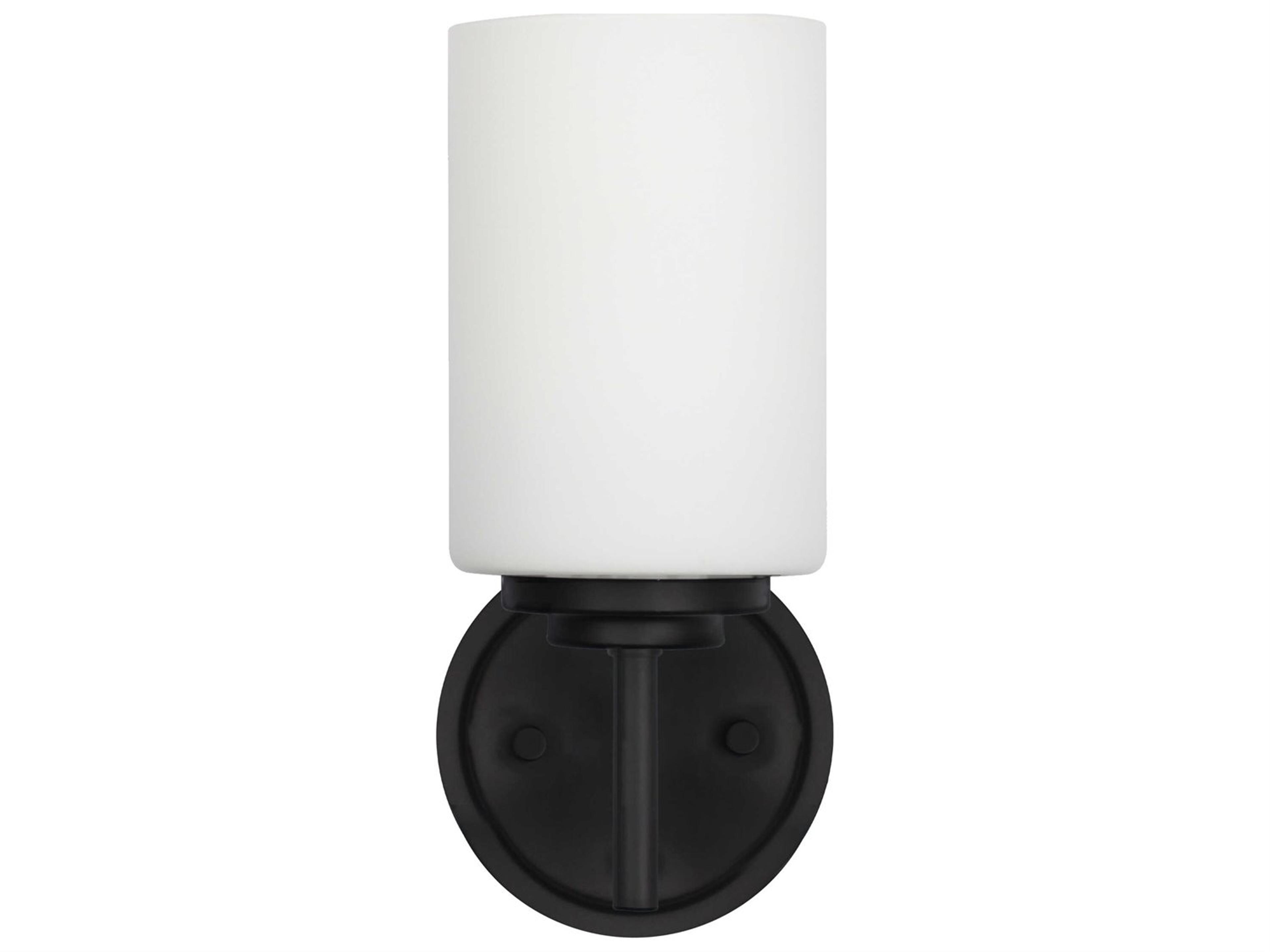 Dainolite Wynona Matte Black Wall Sconce