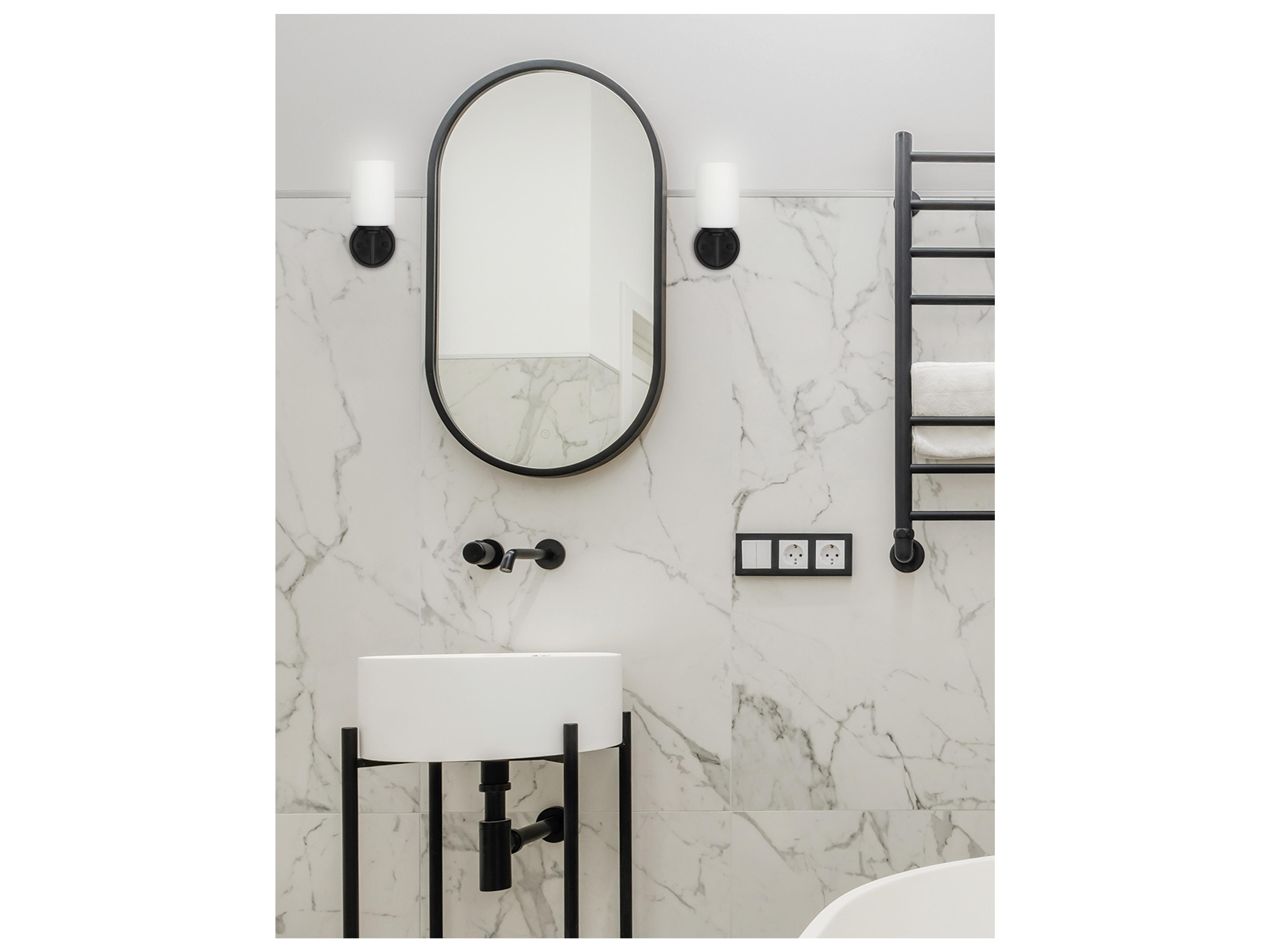 Dainolite Wynona Matte Black Wall Sconce